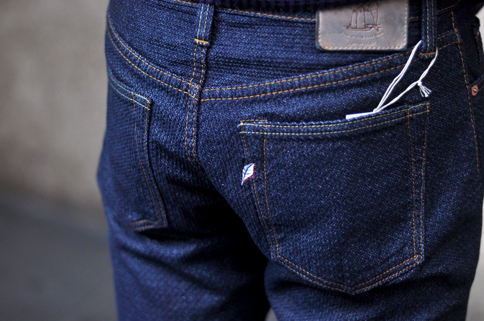 Pure Blue Japan 12.5oz "Double-Warps" Sashiko Trousers (Indigo X Indigo)