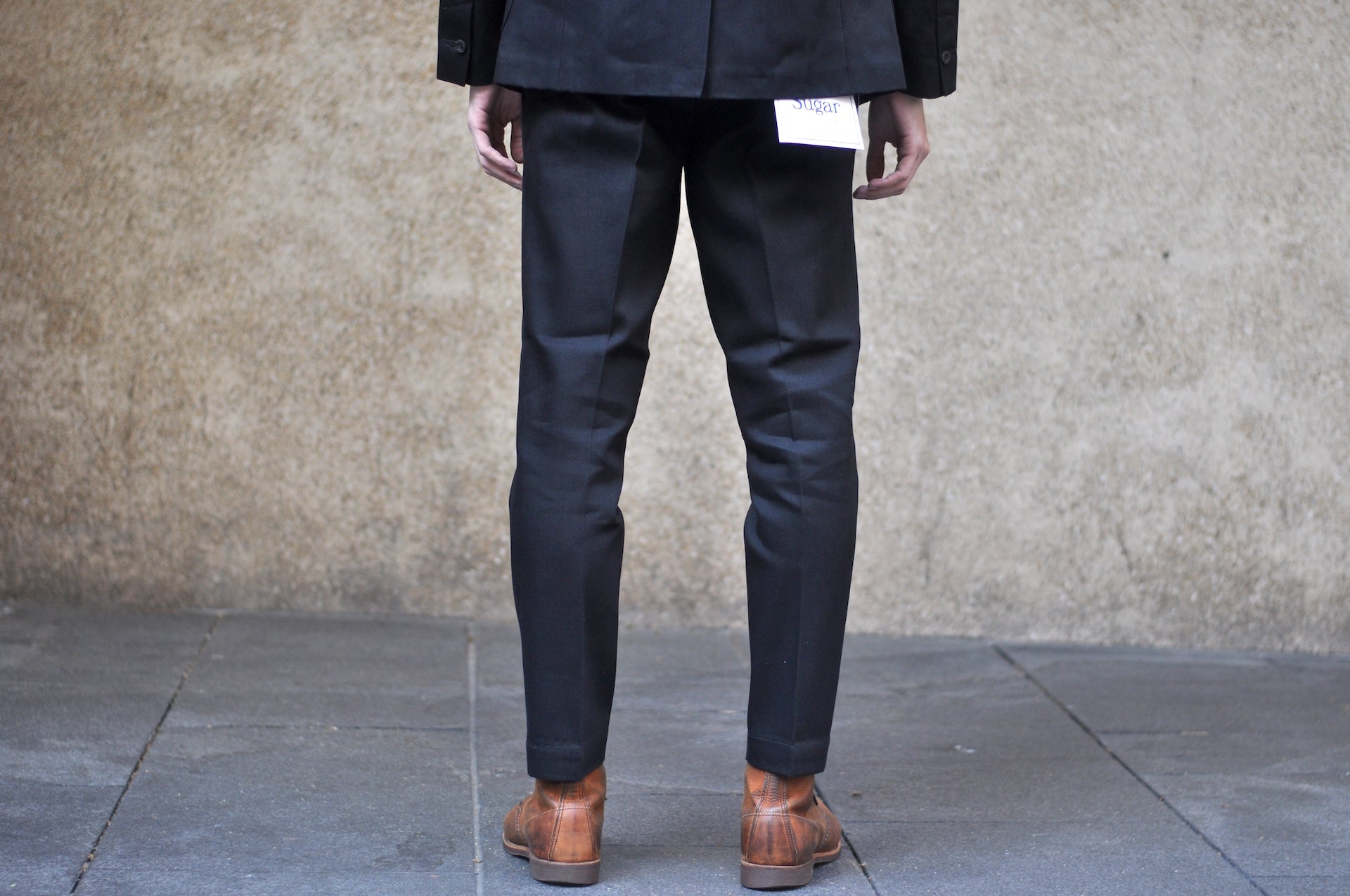 Sugar & Co. “Ivy Senior” 13.5oz Slim-fit Denim Trousers (Solid Black)
