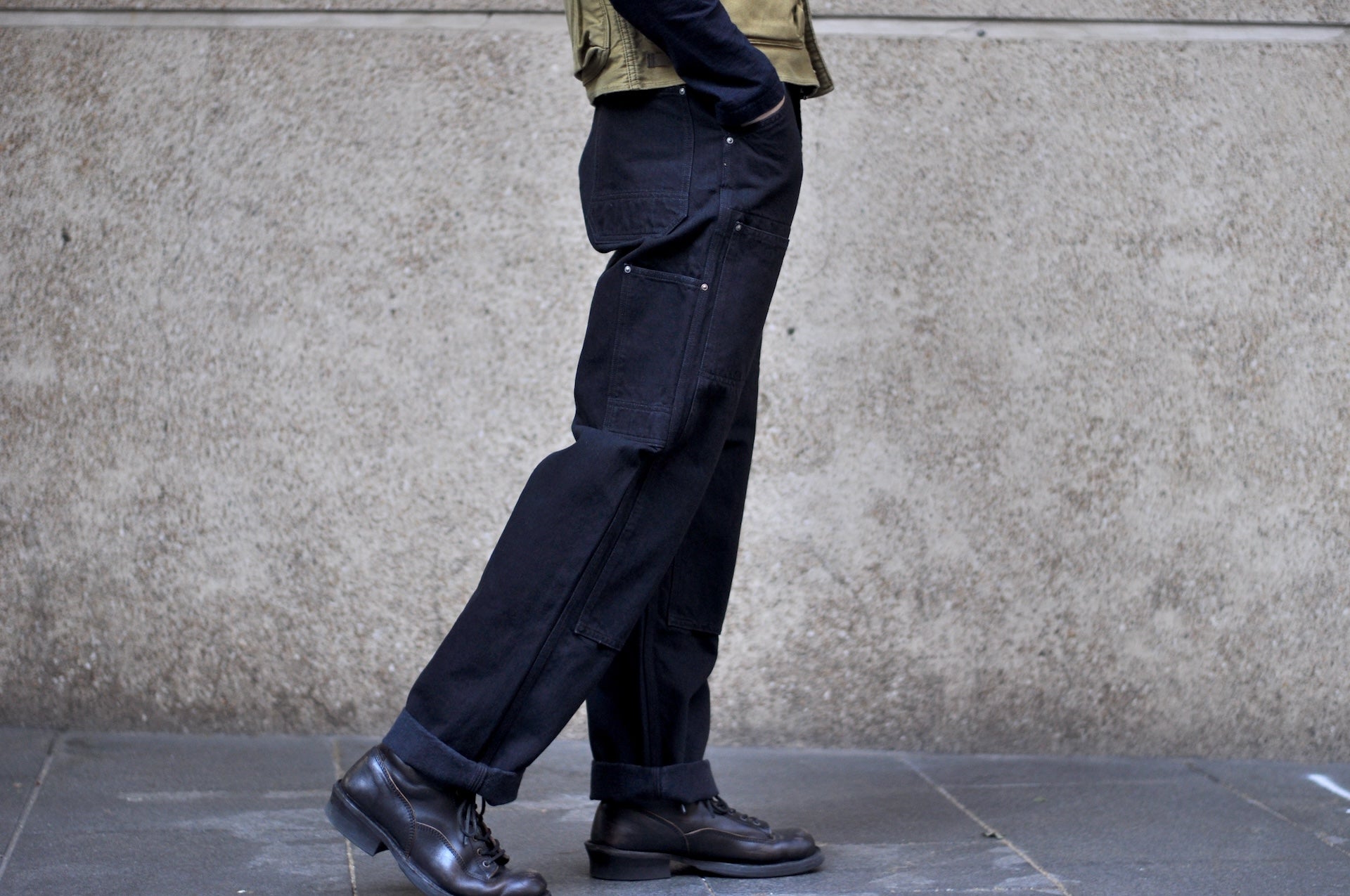 Freewheelers 11oz Duck Canvas “Bakersfield” Trousers (Rude Black)