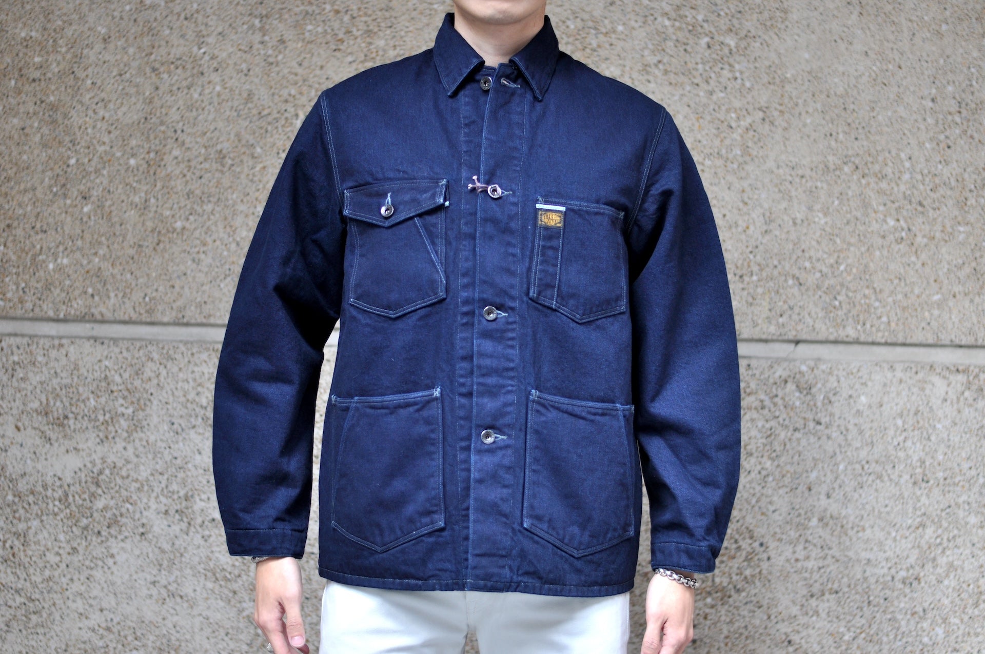 Stevenson Overall Co. 14oz Indigo Dyed Duck Canvas 'Prairie' Chore Jacket