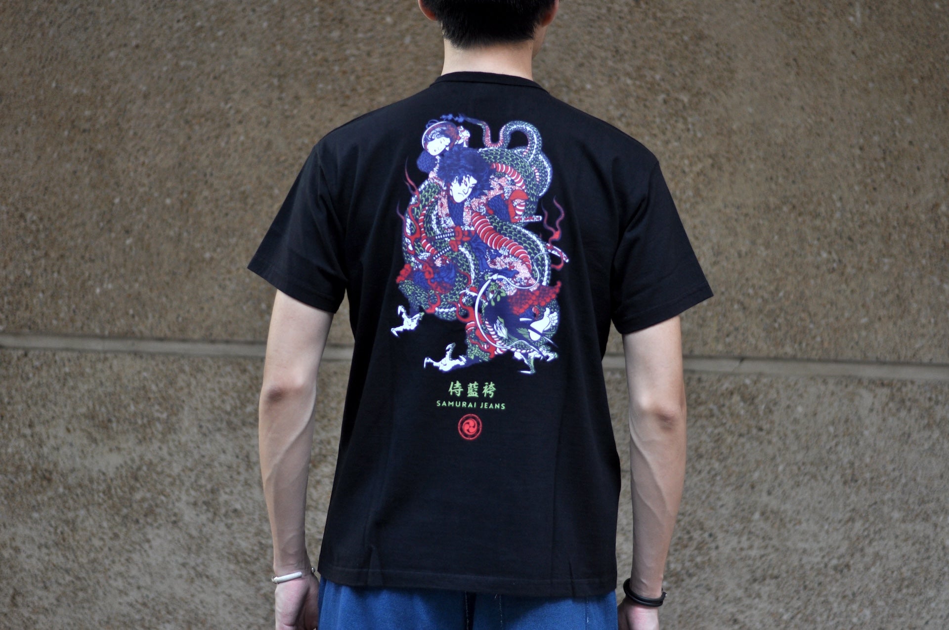 Samurai 8.5oz "Dragon Slayer Ryuou-Taro" Loopwheeled Tee (Black)