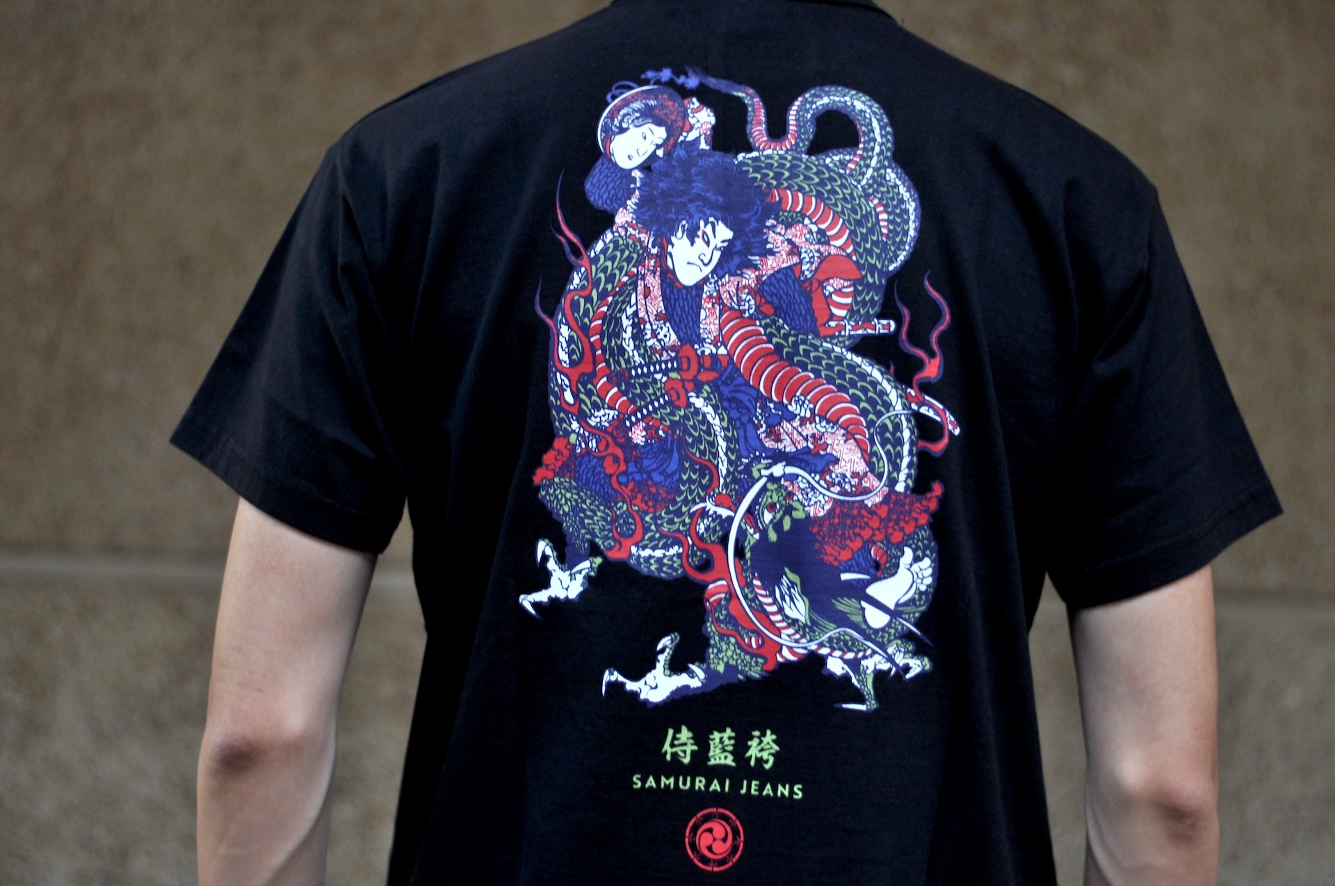 Samurai 8.5oz "Dragon Slayer Ryuou-Taro" Loopwheeled Tee (Black)