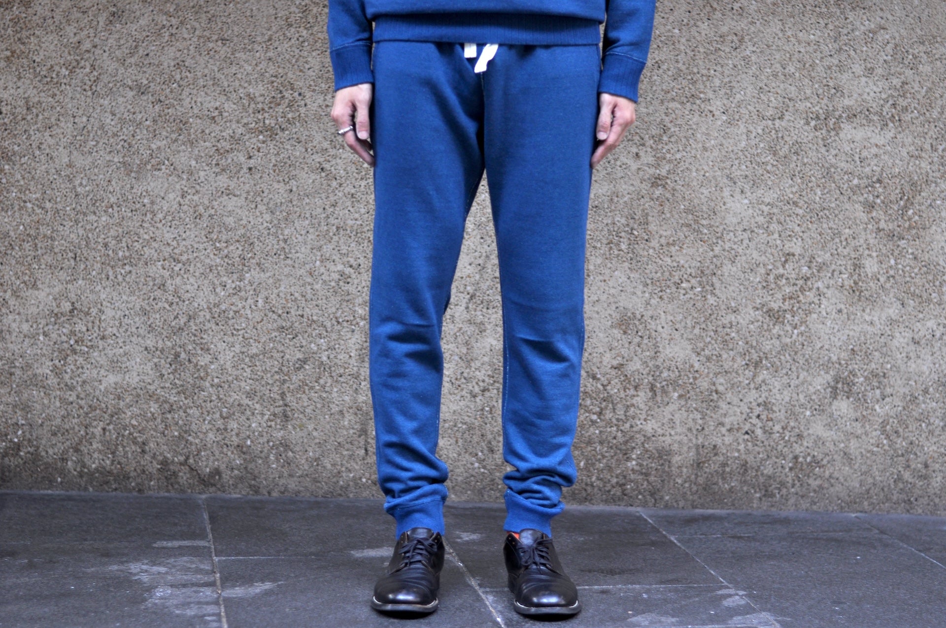 Pure Blue Japan "Slub Yarn" Sweatpants (Greencast Indigo)