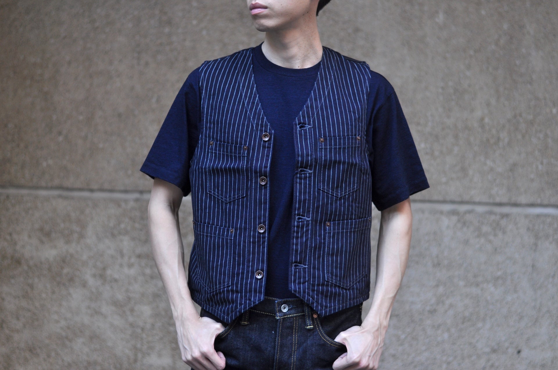 Iron Heart 12oz Wabash Vest (Indigo)