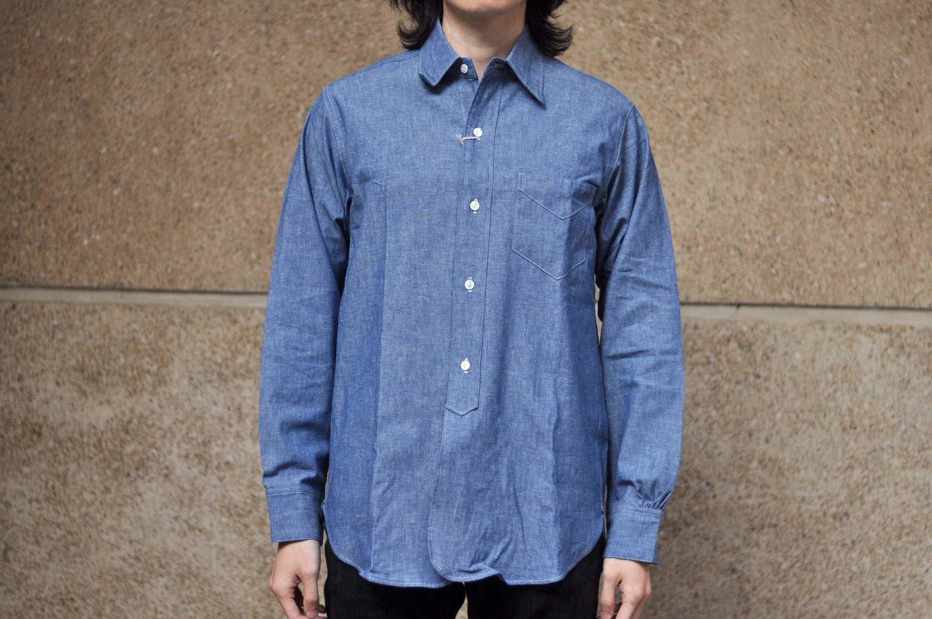Warehouse Co. 6oz Selvage Chambray "New Deal Programs" Workshirt (Indigo)