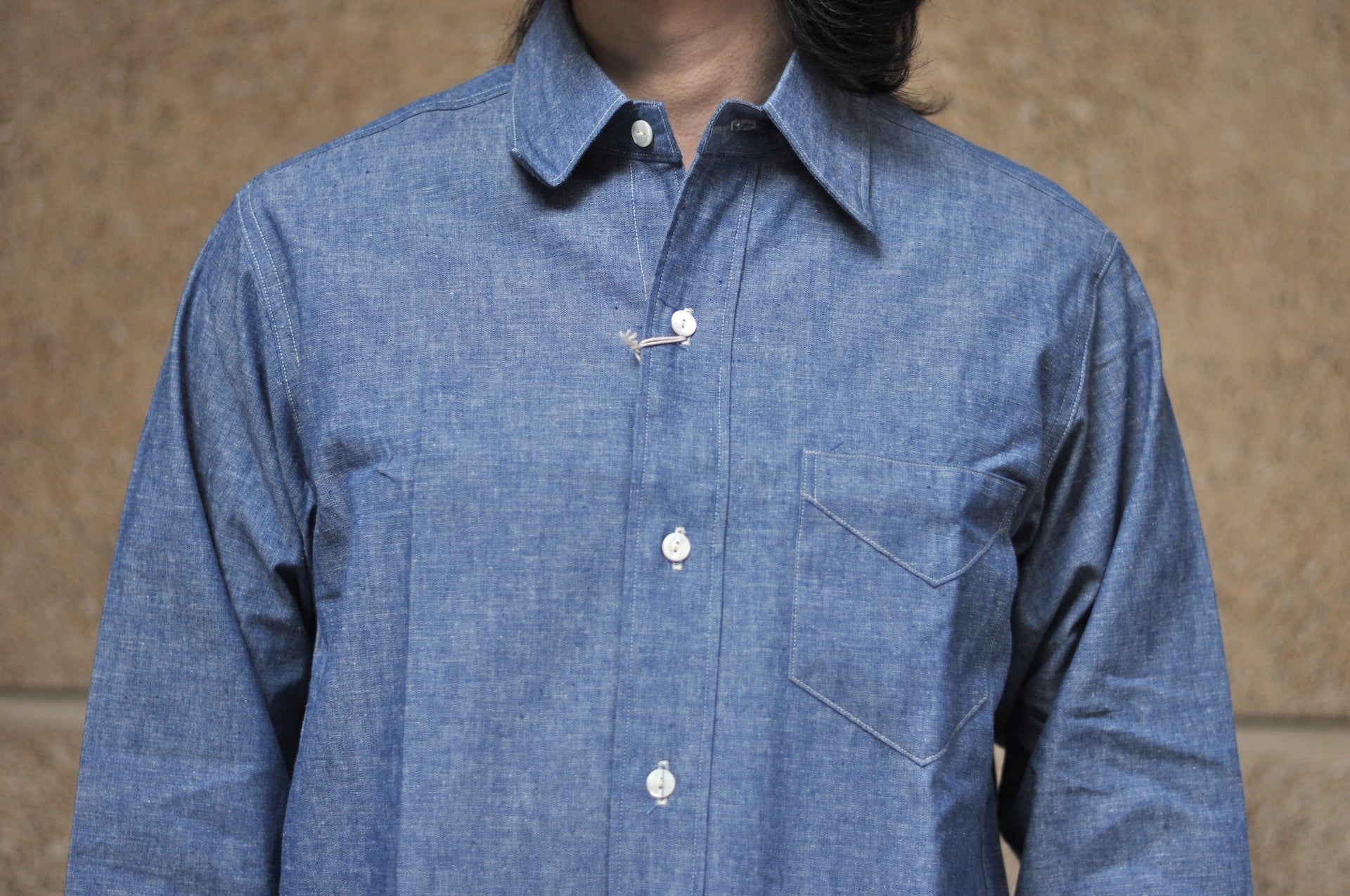 Warehouse Co. 6oz Selvage Chambray "New Deal Programs" Workshirt (Indigo)
