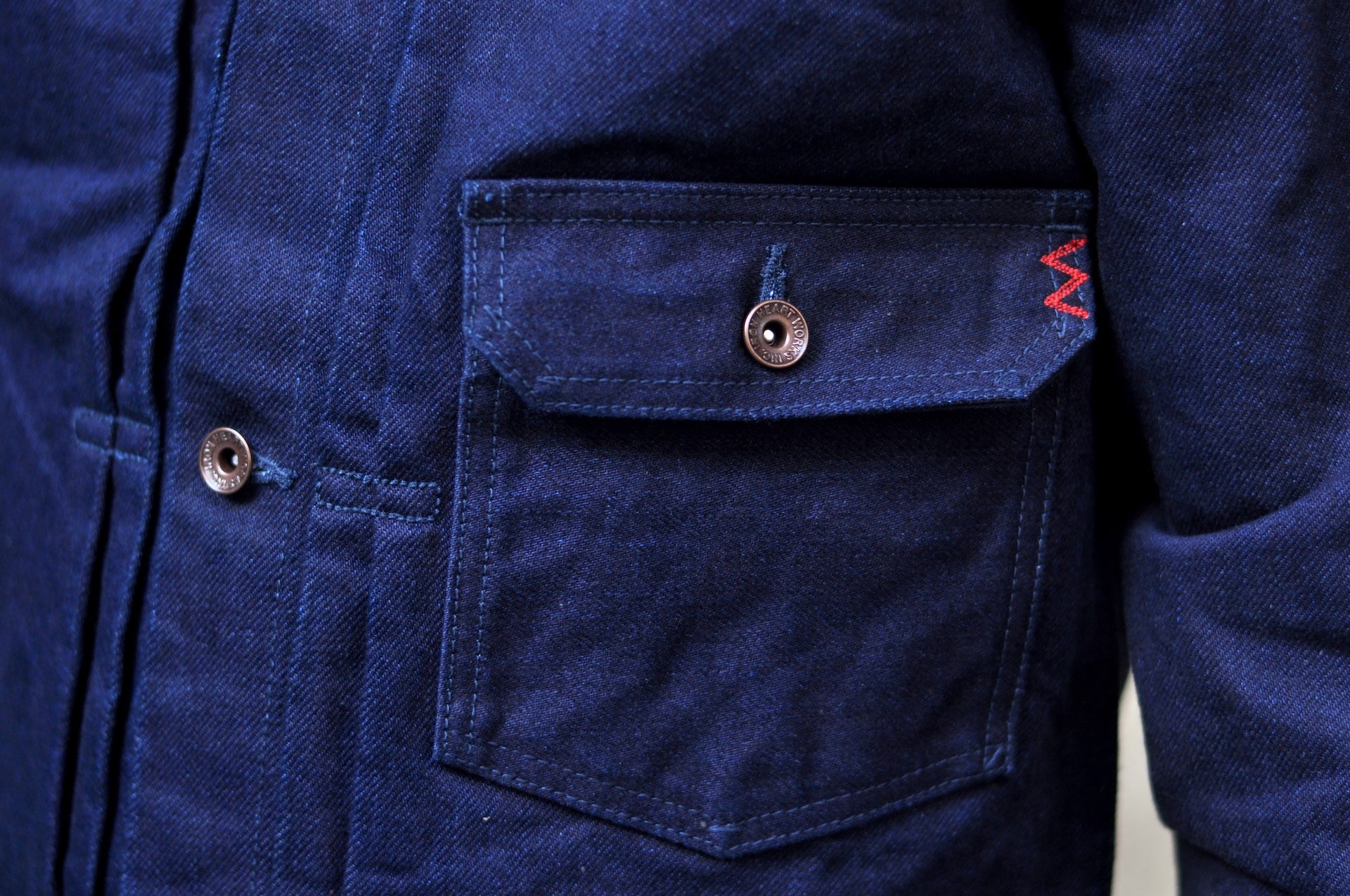 Iron Heart 19oz “Foggy Indigo” Type 1 Denim Jacket (Indigo X Grey)