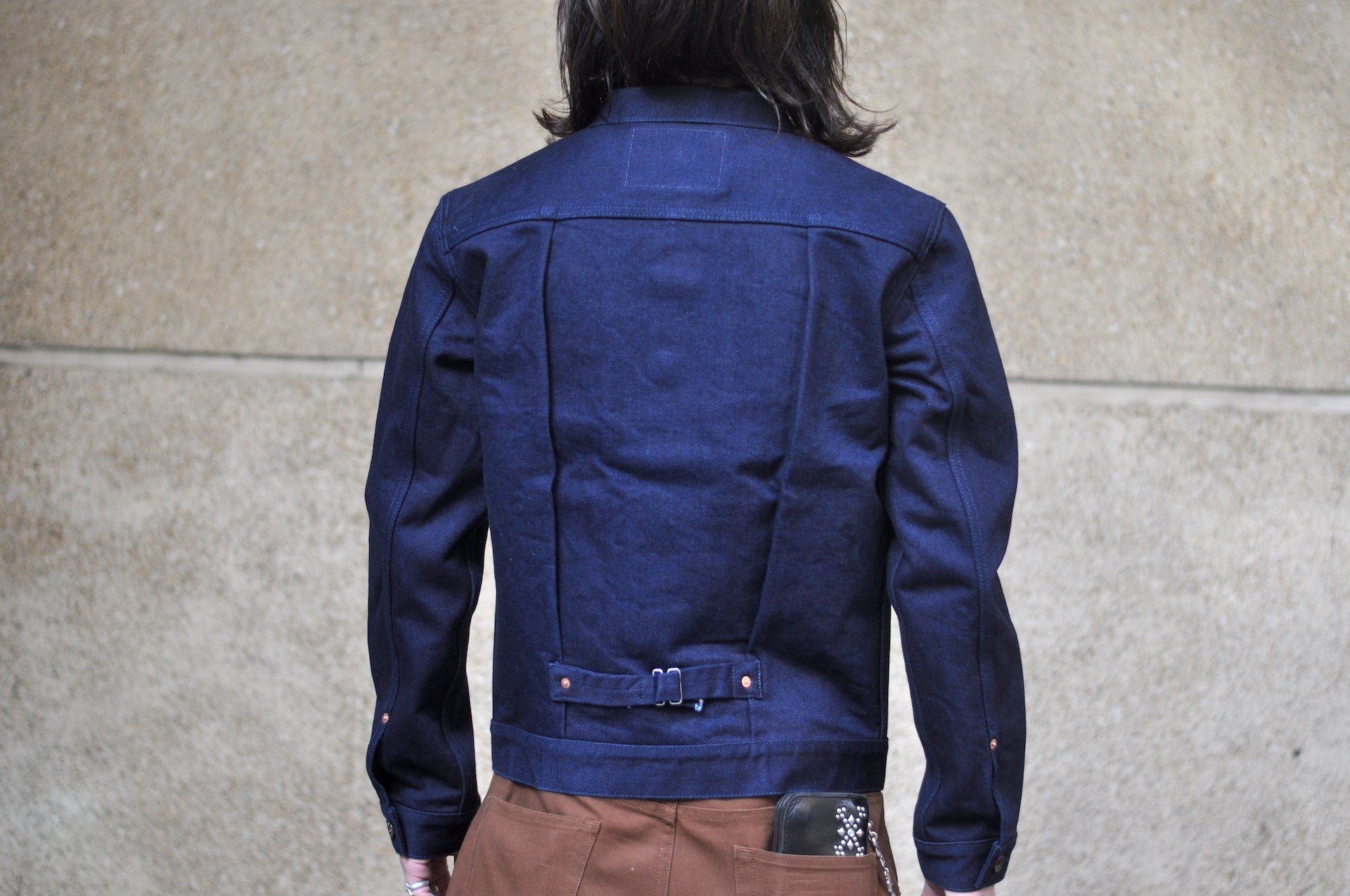 Iron Heart 19oz “Foggy Indigo” Type 1 Denim Jacket (Indigo X Grey)