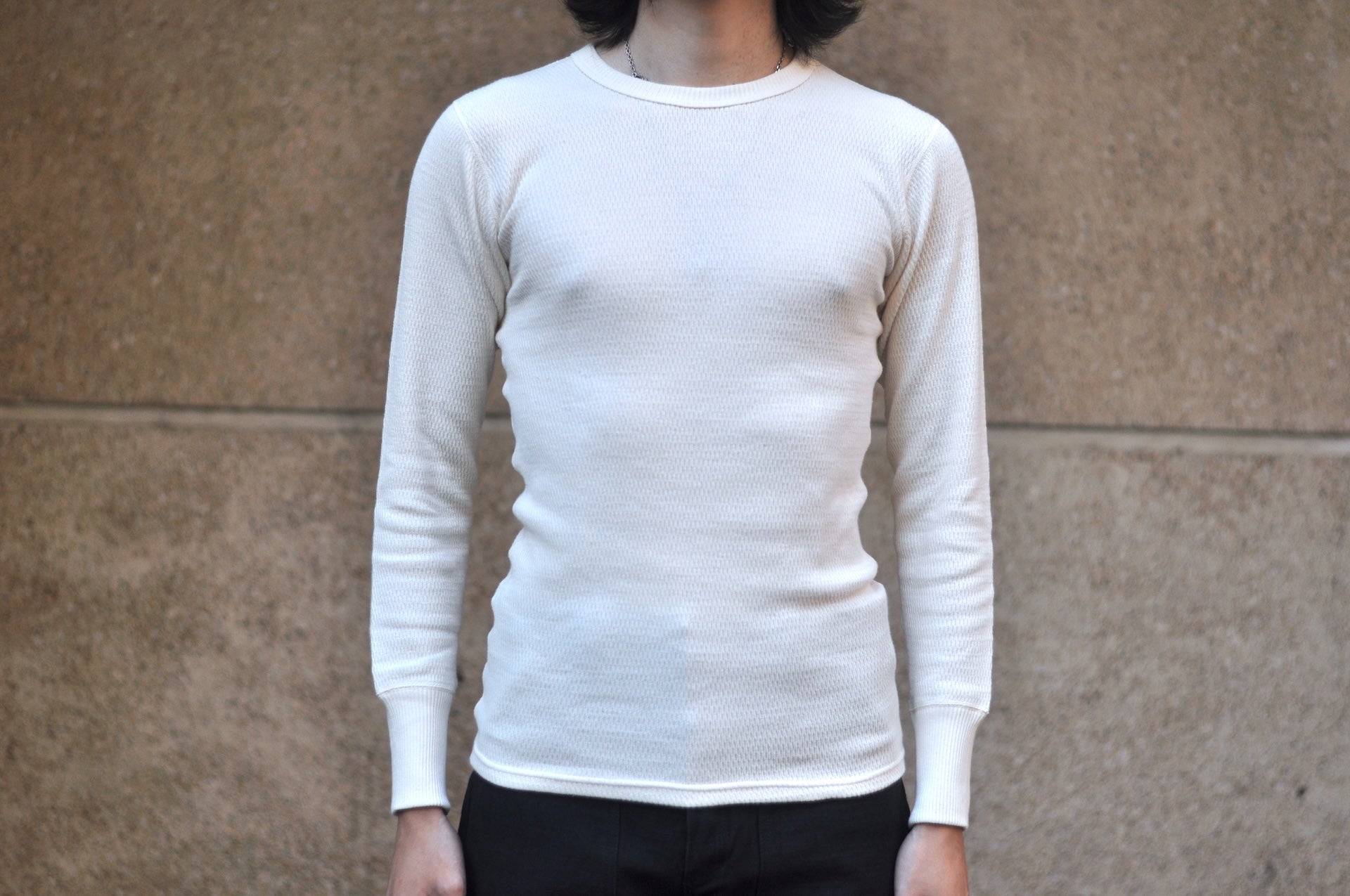 Warehouse Co. "Waffle-Knit" Plain L/S Thermal (Oatmeal)