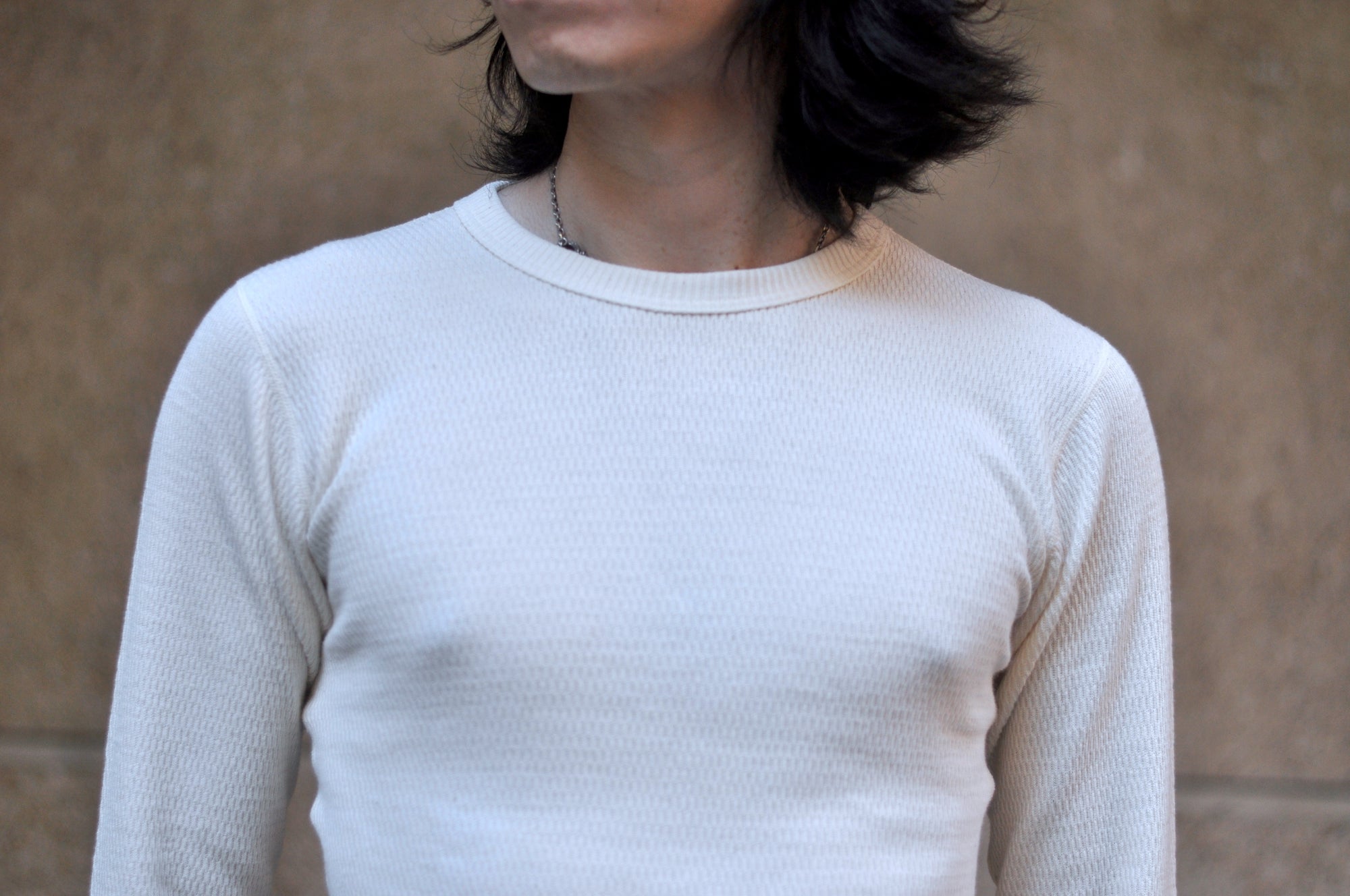 Warehouse Co. "Waffle-Knit" Plain L/S Thermal (Oatmeal)