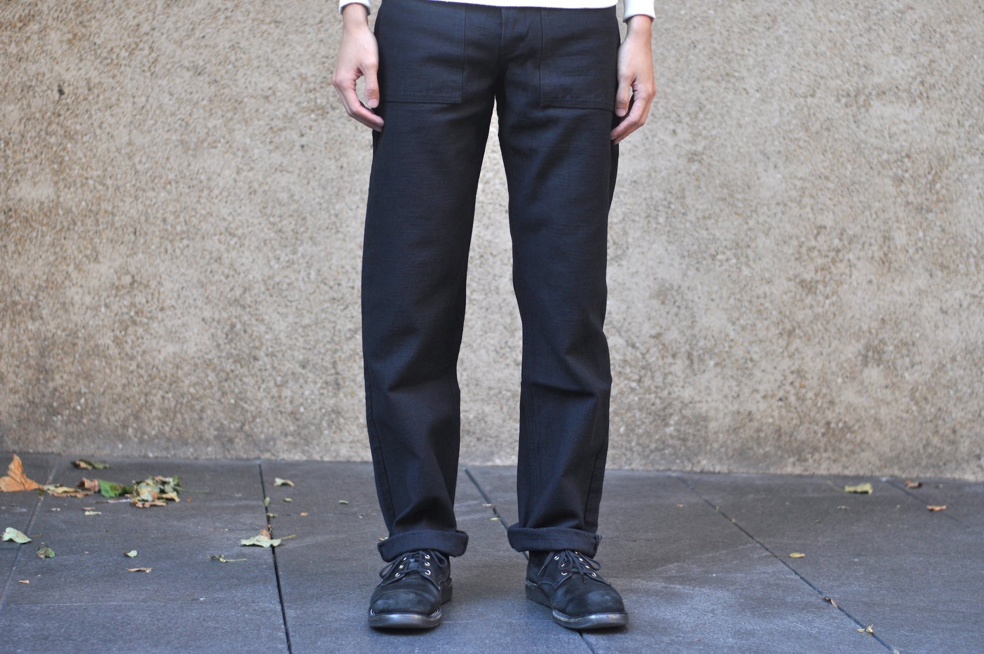 Samurai 15oz Selvage Back Satin Baker Pants (Ultimate Black)