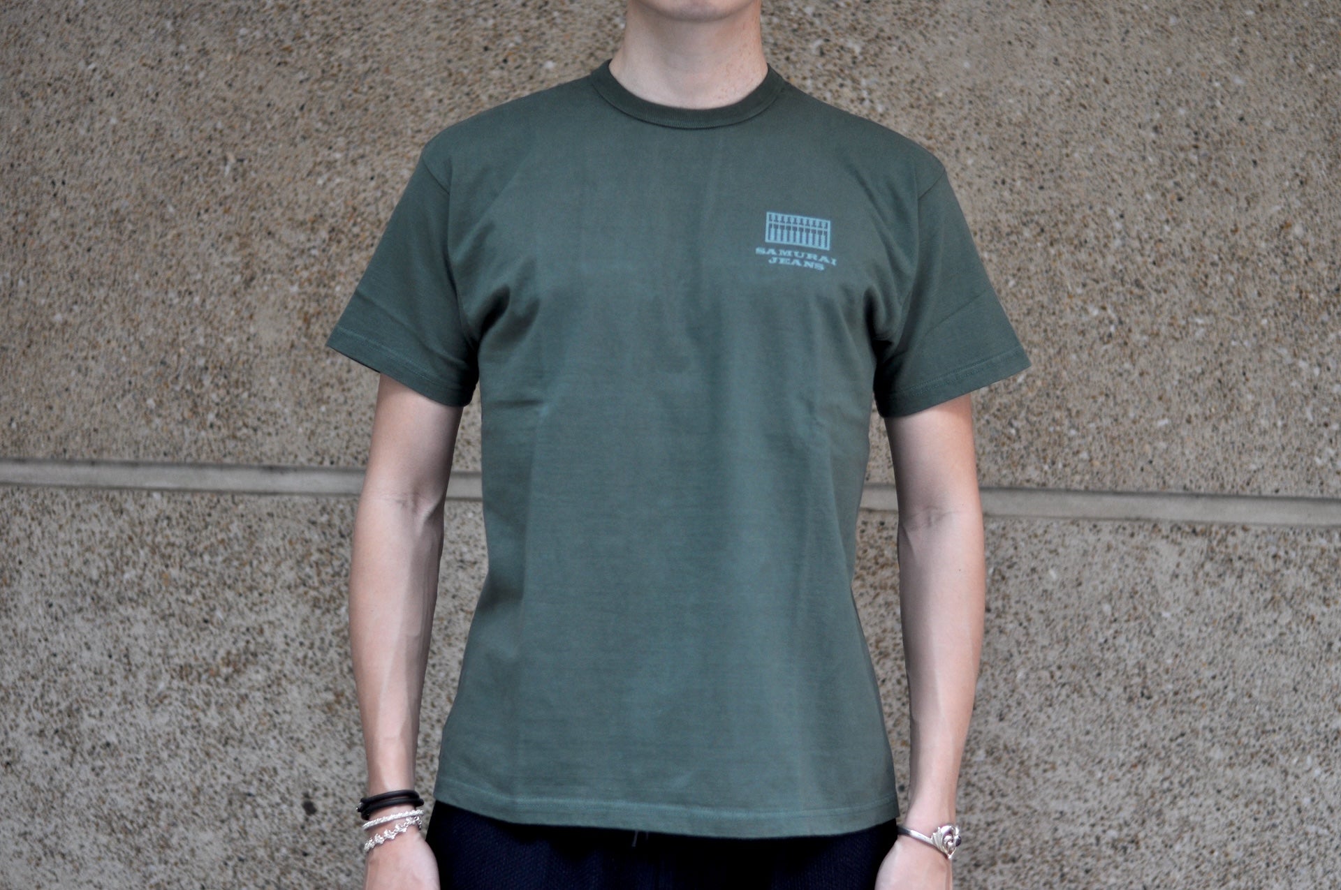 Samurai 8.5oz "Million Koku" Loopwheeled Tee (Moss Green)