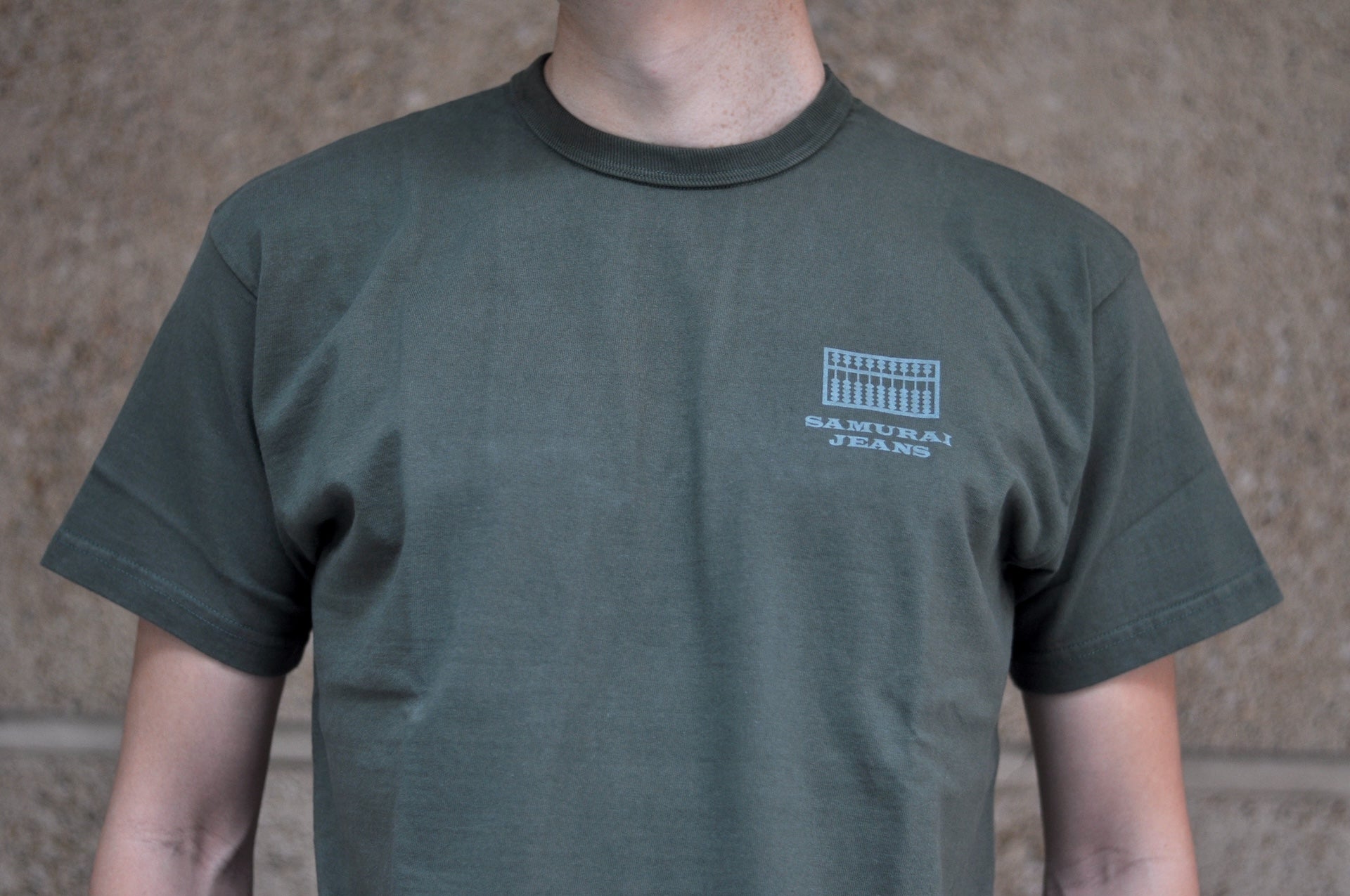 Samurai 8.5oz "Million Koku" Loopwheeled Tee (Moss Green)