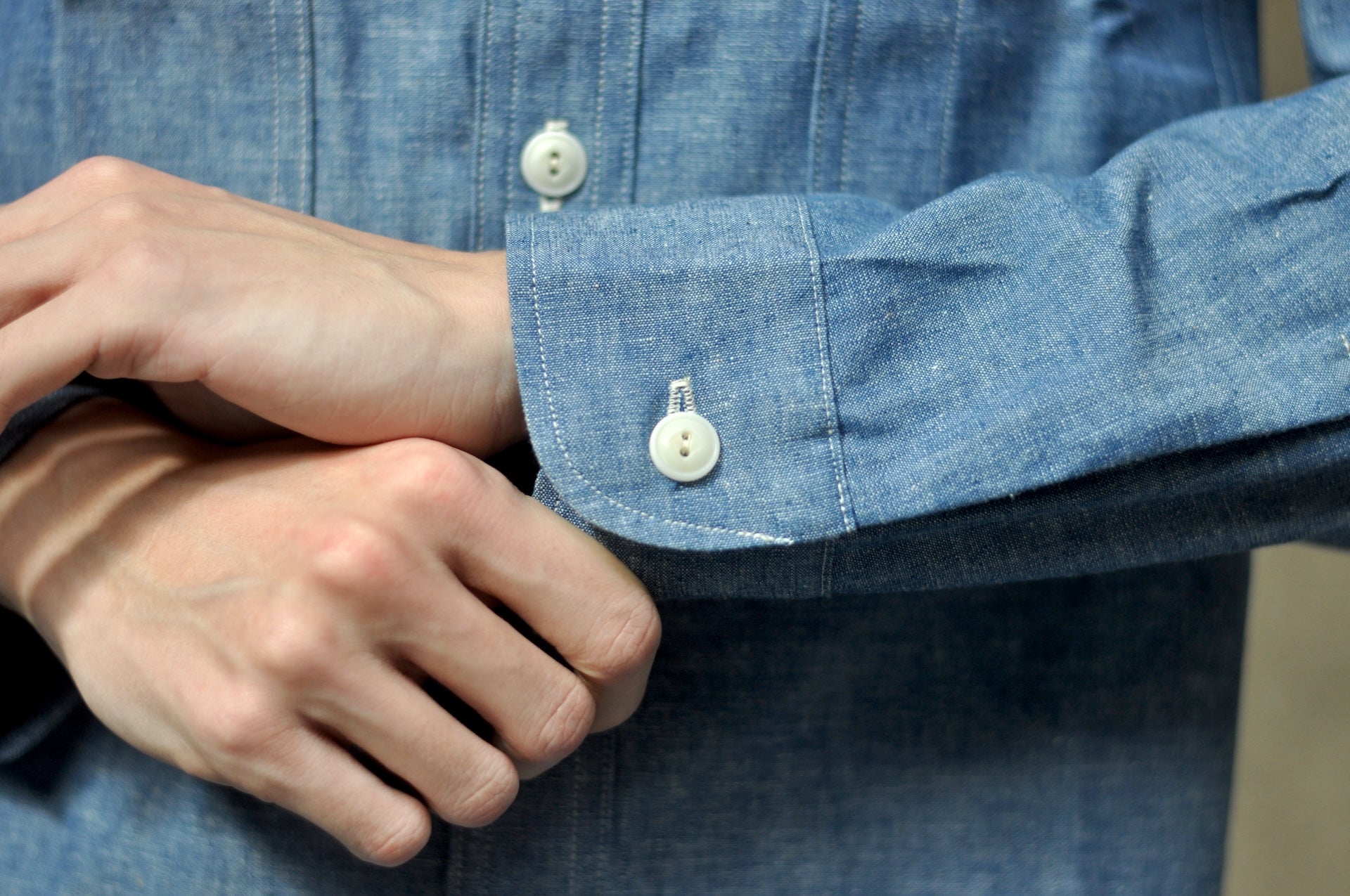 Warehouse Co. 6oz Selvage Chambray "BIG YANK" Work-shirt (Indigo)