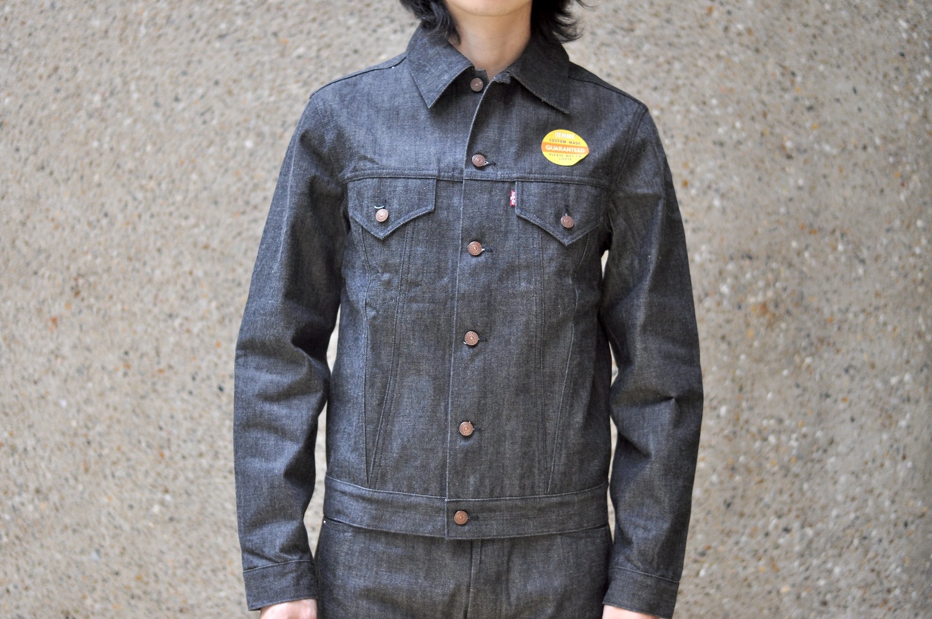 Denime X Warehouse Co. LOT. 233-66B 14.5oz 60s Type 3 Denim Jacket (Black)