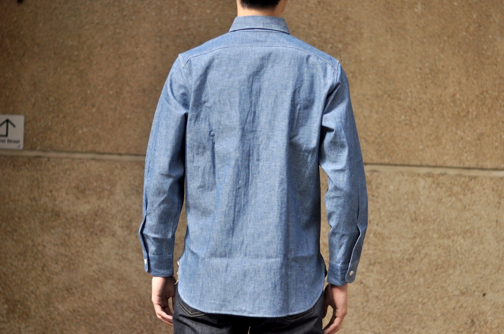 Warehouse Co. 6oz Selvage Chambray "BIG YANK" Work-shirt (Indigo)