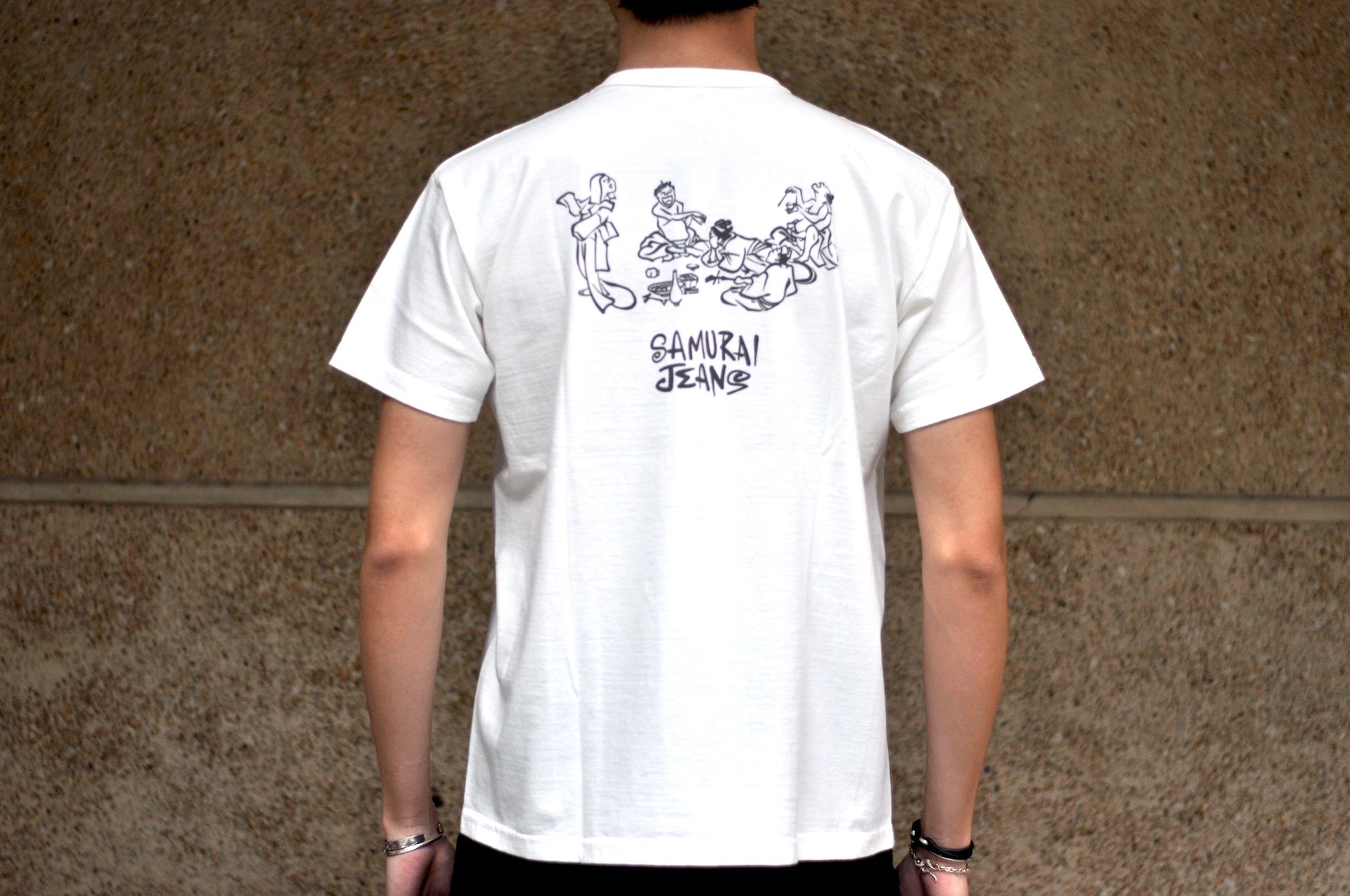 Samurai 8.5oz "Drunk" Loopwheeled Tee (White)