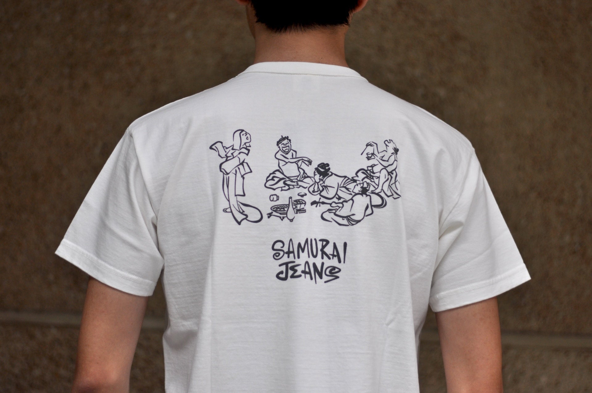 Samurai 8.5oz "Drunk" Loopwheeled Tee (White)