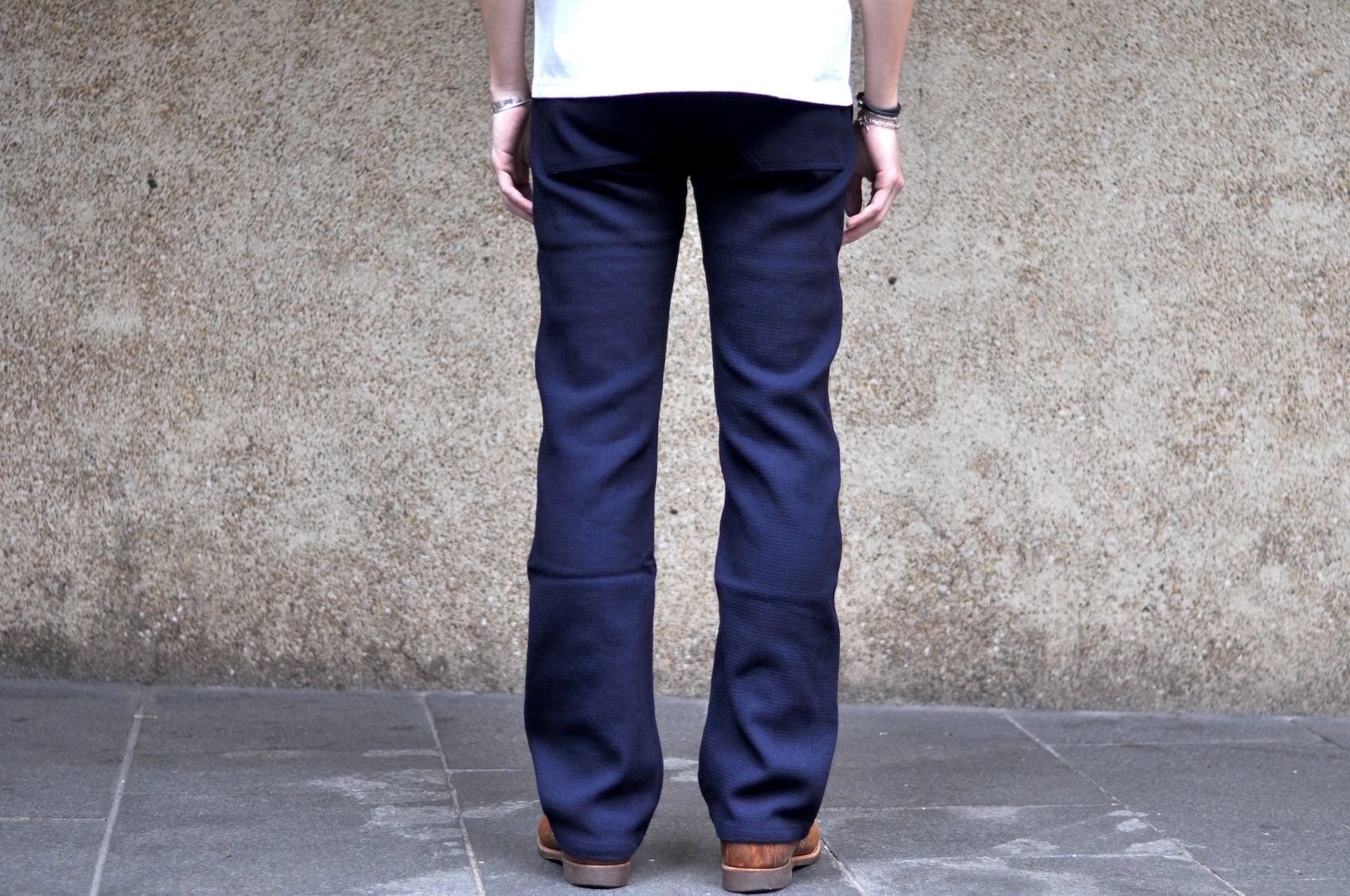 Momotaro Indigo Dyed Heavyweight Sashiko Baker Pants (Modern Straight fit)