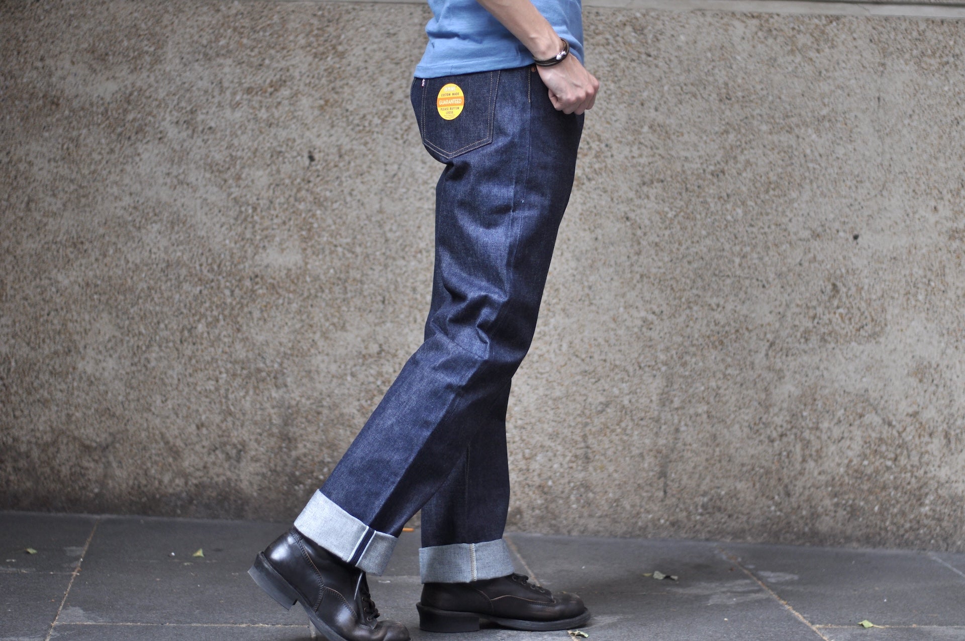 Denime X Warehouse Co. 14.5oz Indigo Dyed 220A Offset XX Type Denim (Classic Straight fit)
