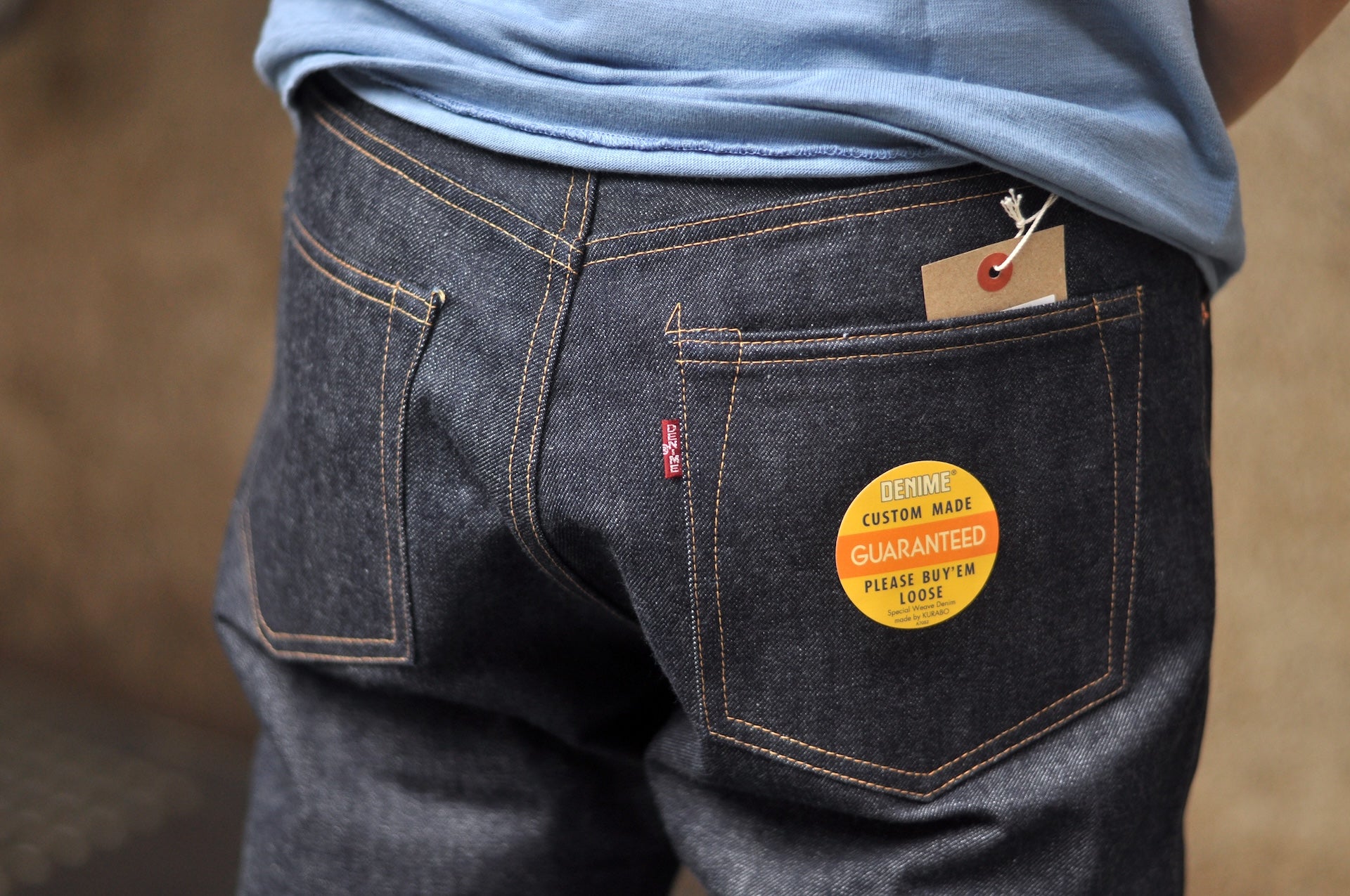 Denime X Warehouse Co. 14.5oz Indigo Dyed 220A Offset XX Type Denim (Classic Straight fit)