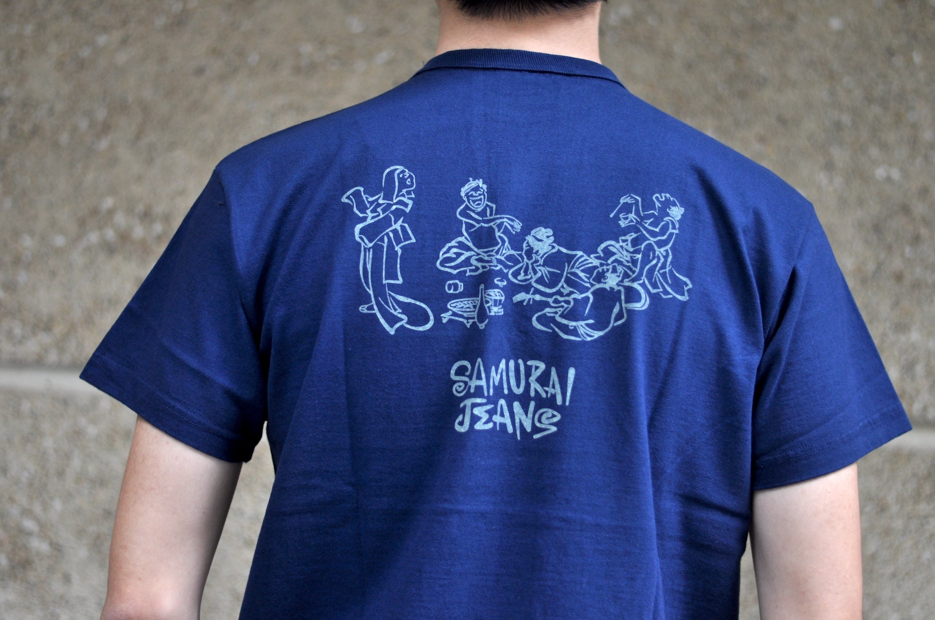 Samurai 8.5oz "Drunk" Loopwheeled Tee (Navy)