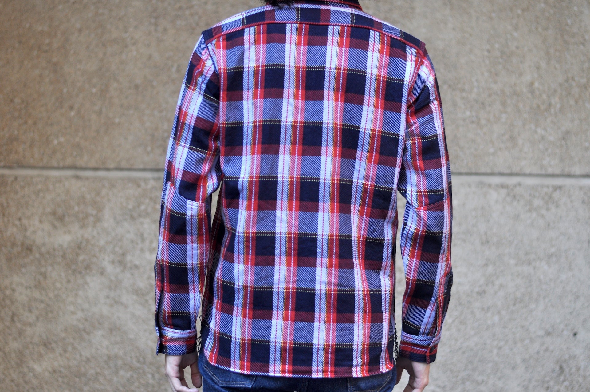 Samurai Indigo Dyed Heavyweight “Oversea Edition” Flannel Workshirt (Plum Purple)