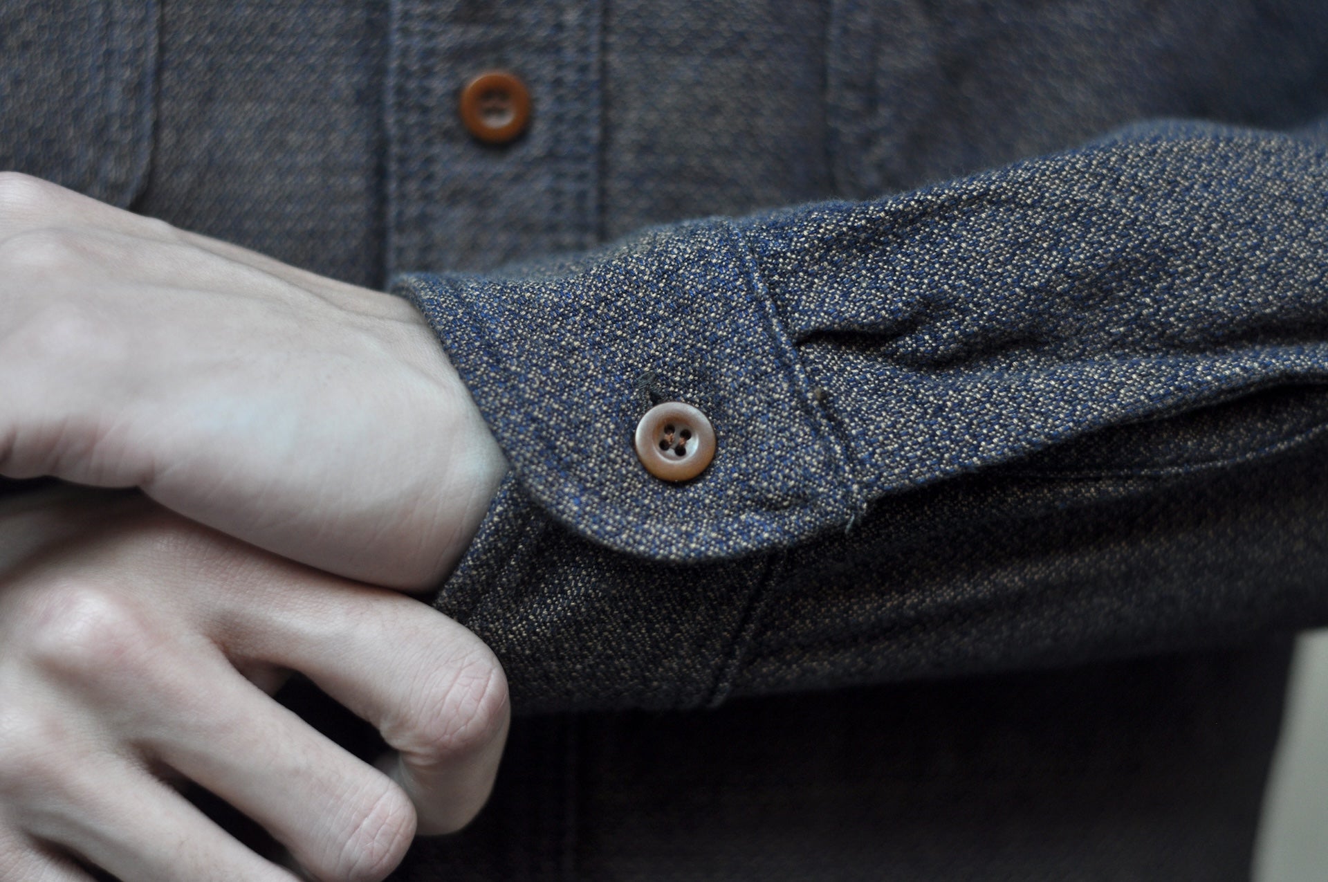 Samurai 10oz “Konako Ai-Madara” Sashiko “Overseas Edition” Work Shirt