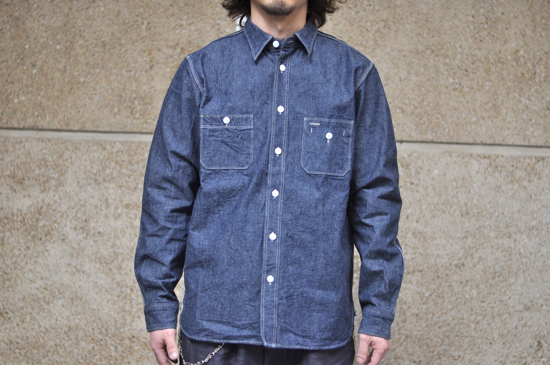 Samurai 13oz Indigo Dyed Selvage Denim Early Workshirt (Oversea Edition)