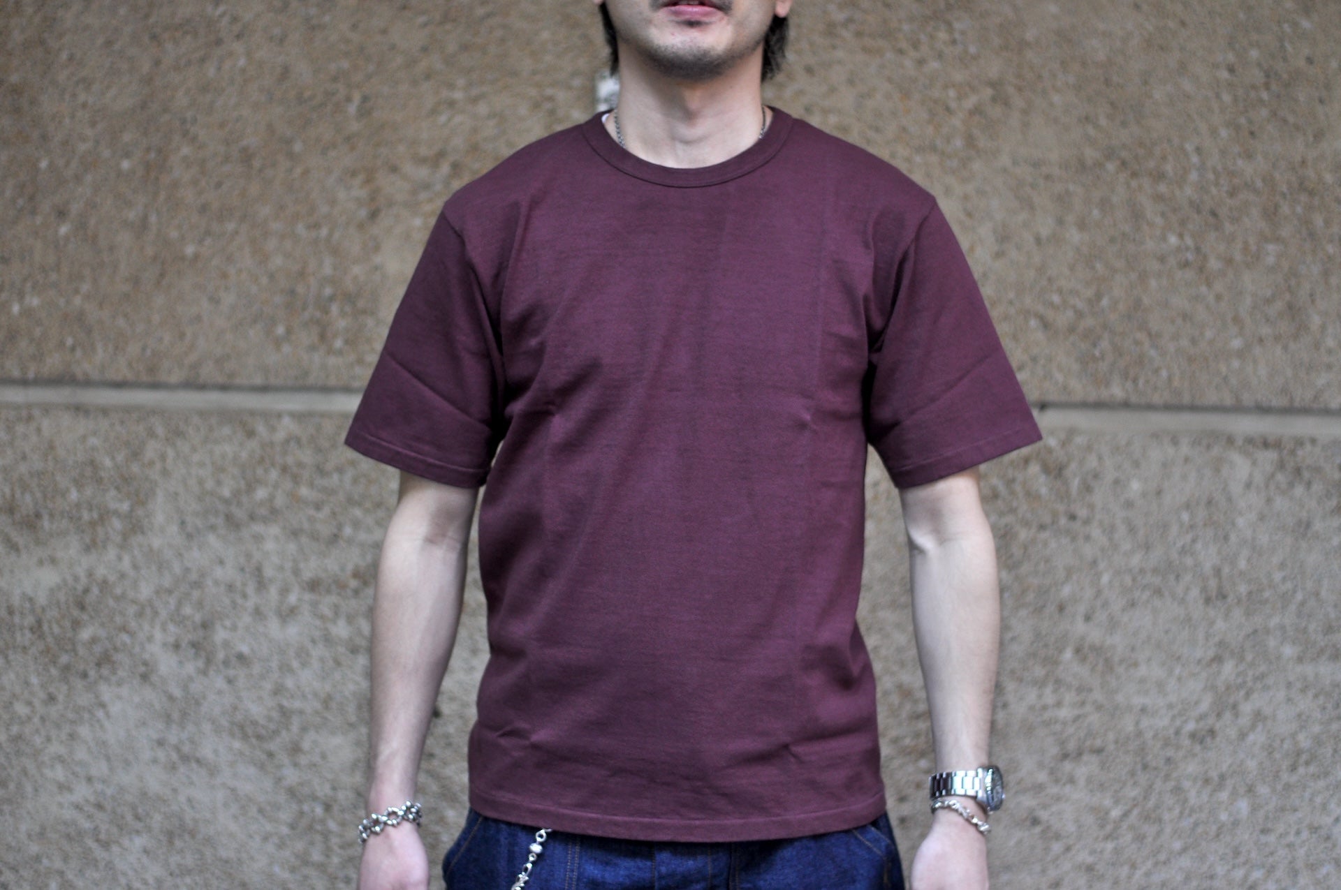 Dubble Works 9oz "Ultra-Heavy" Loopwheeled Tee (Bordeaux)