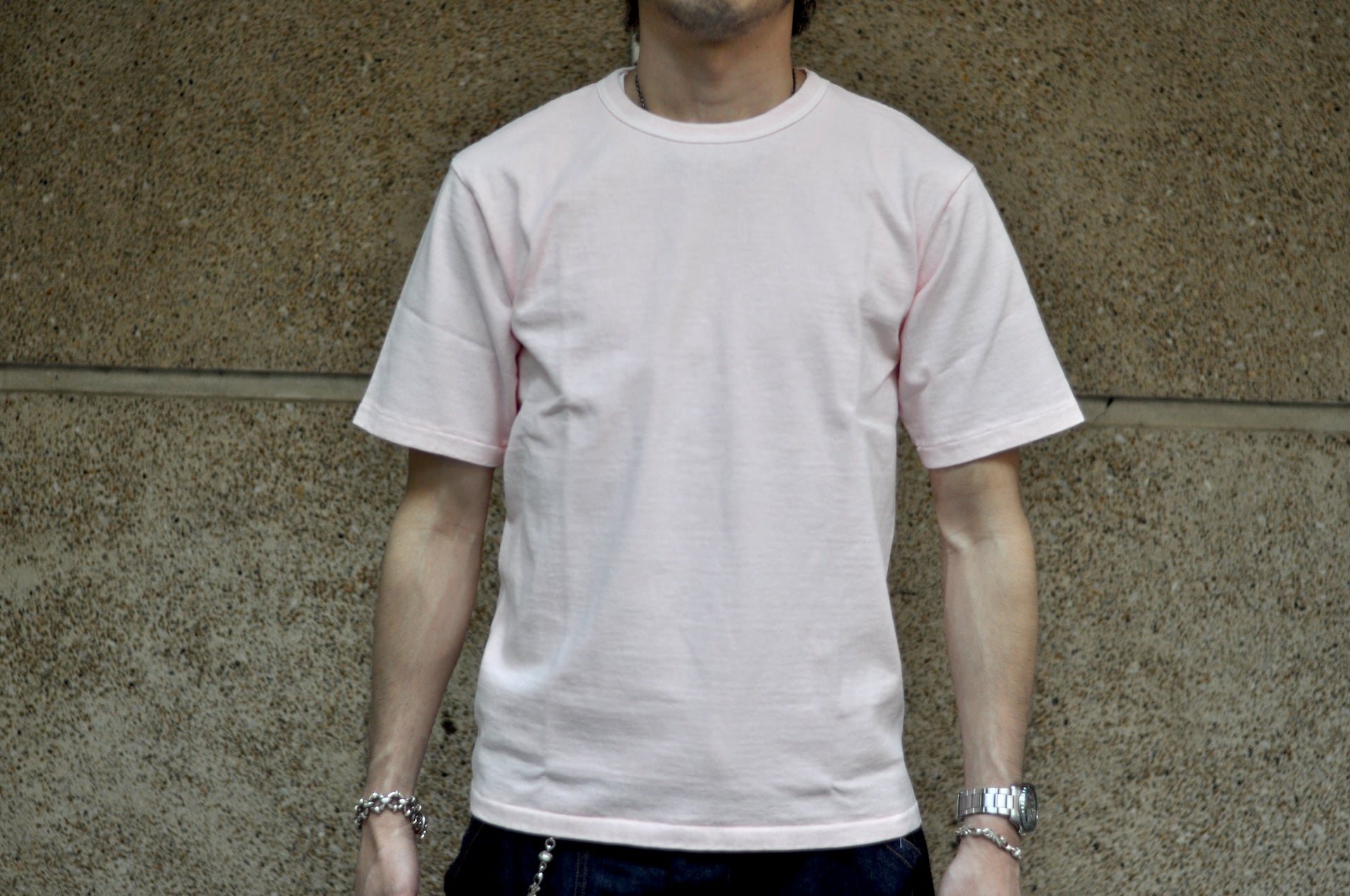 Dubble Works 9oz "Ultra-Heavy" Pigment Dyed Loopwheeled Tee (Salmon Pink)