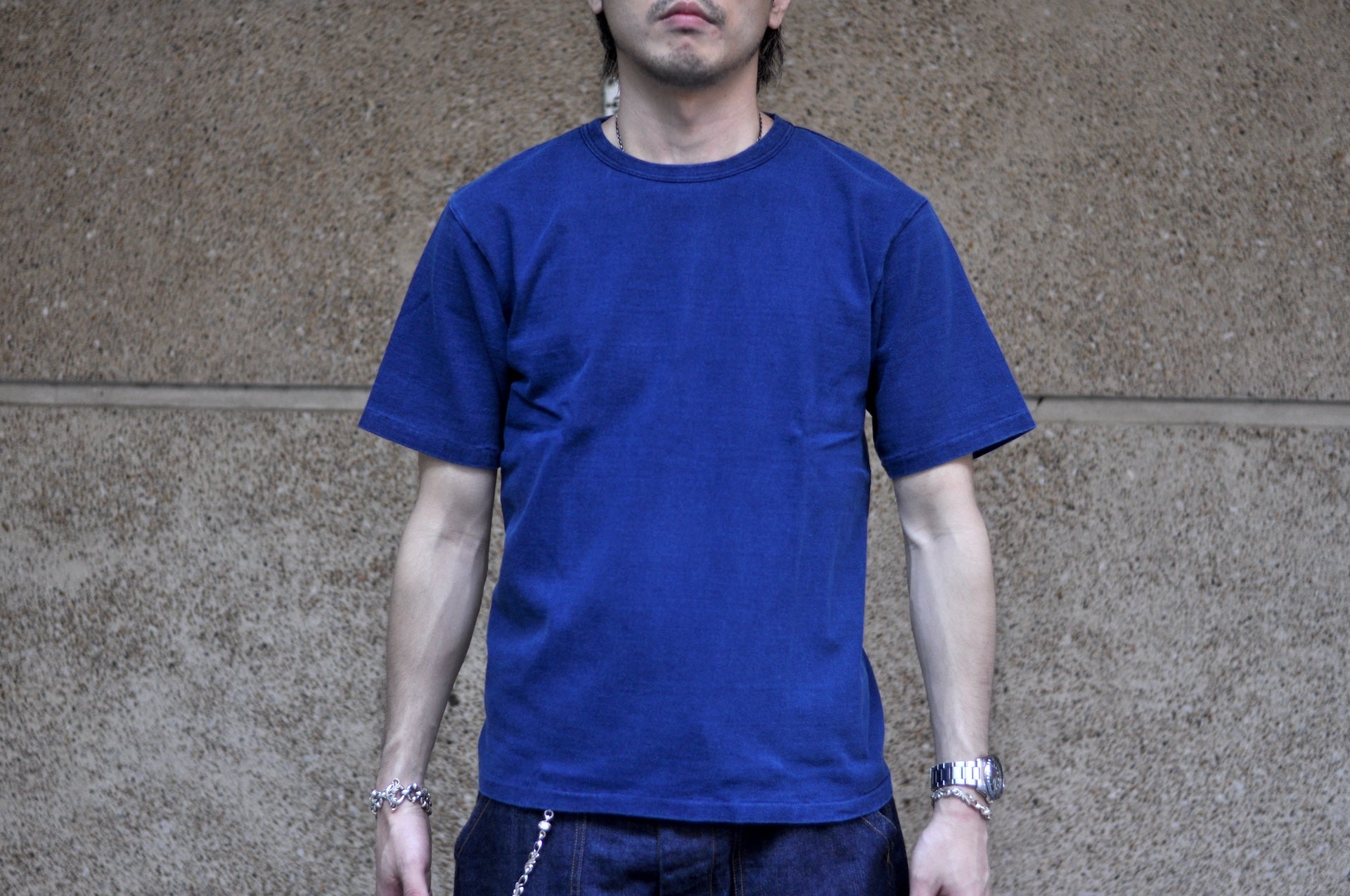 Dubble Works 9oz "Ultra-Heavy" Pigment Dyed Loopwheeled Tee (Indigo)