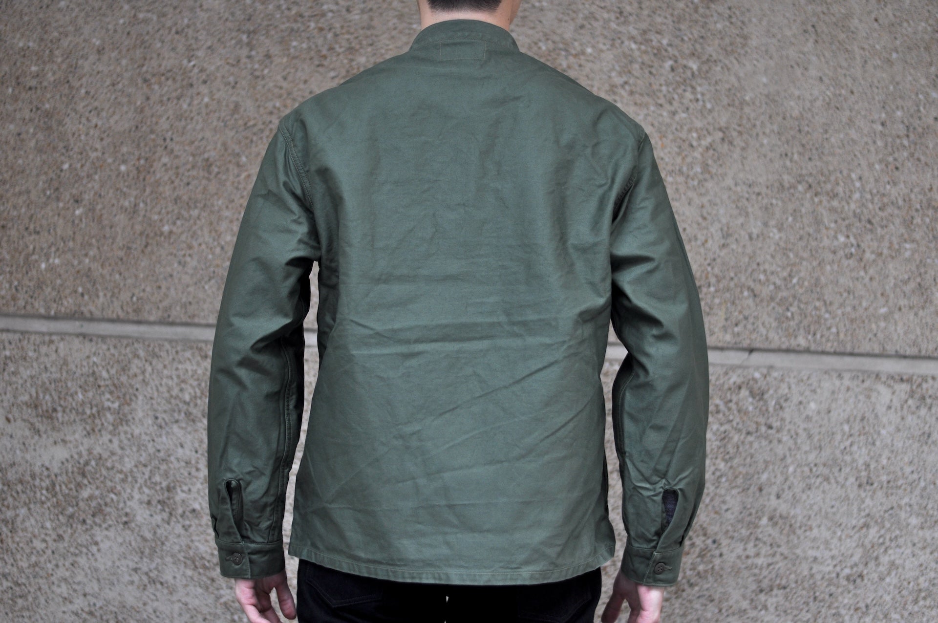 Freewheelers Military Back Satin "Combat Utility Jacket" (Olive Green)