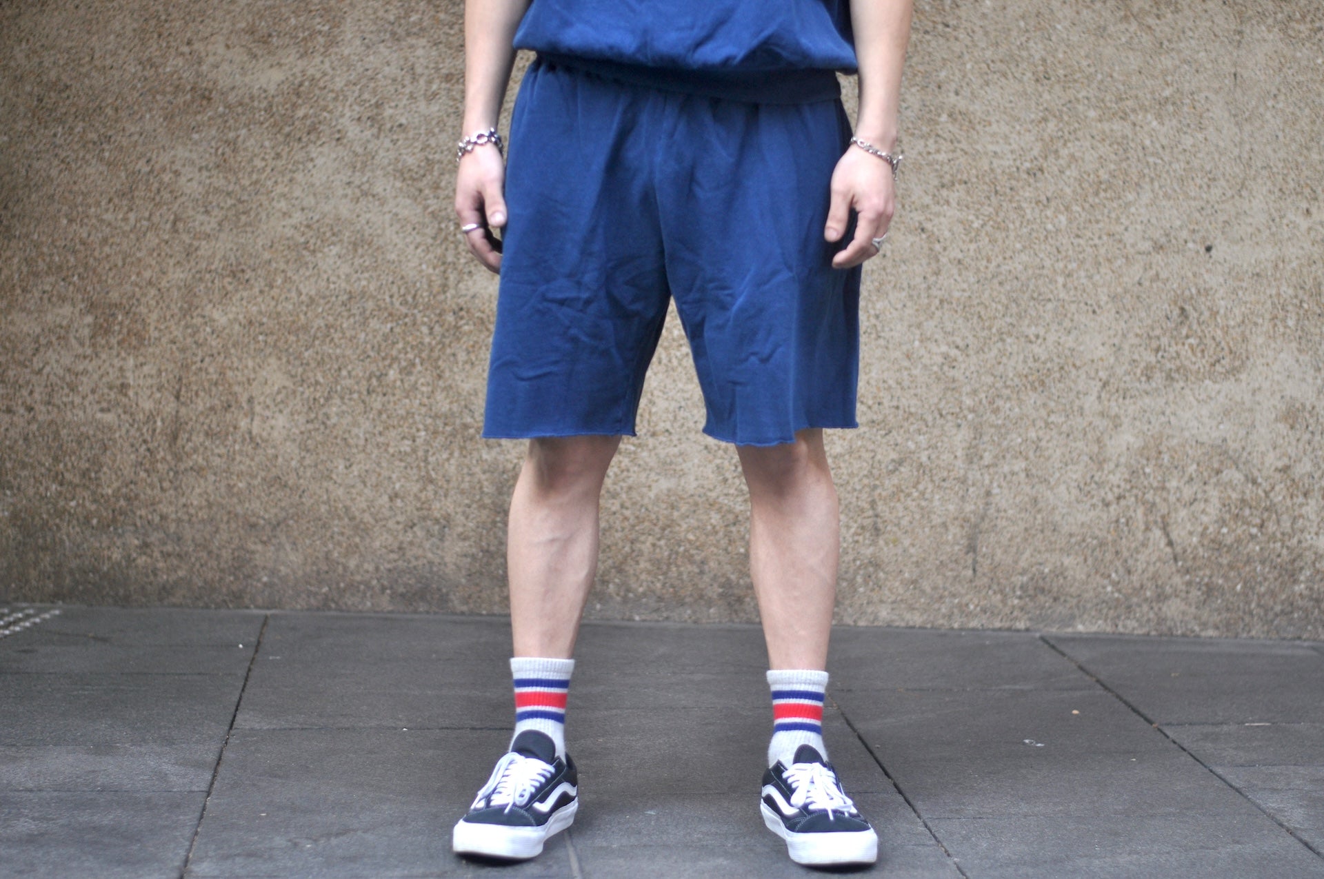 Dubble Works 9oz “Chopped” Sweat Shorts (Natural Indigo)