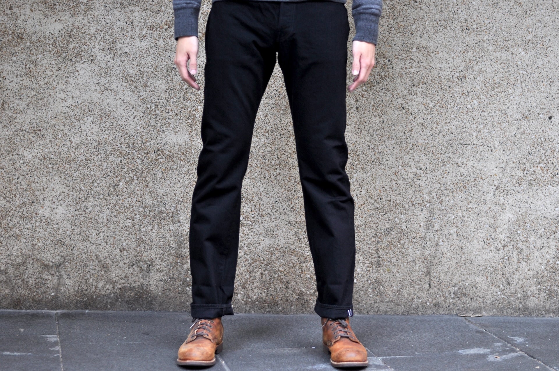 Freewheelers 14oz 601RB "Motor Psyclone" Black Denim (Modern Straight Fit)