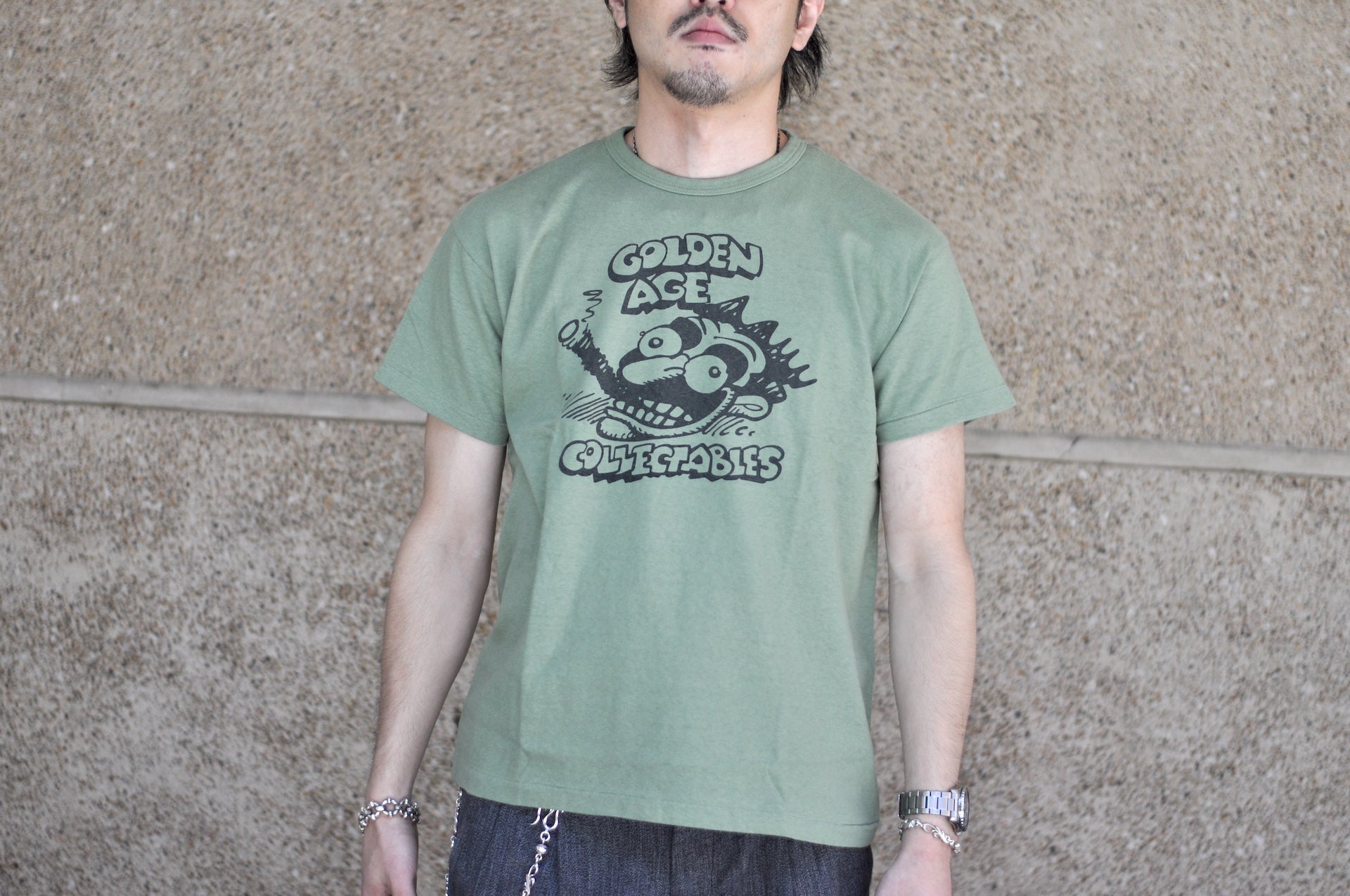 Warehouse 5oz "Golden Age" Tubular Tee (Pale Green)