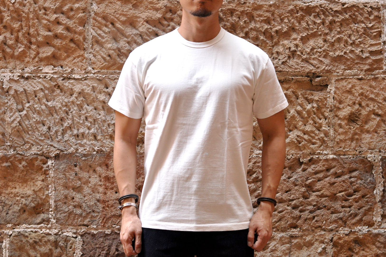 Samurai 8.5oz Loopwheeled  "Overseas-Edition" Tee (White)