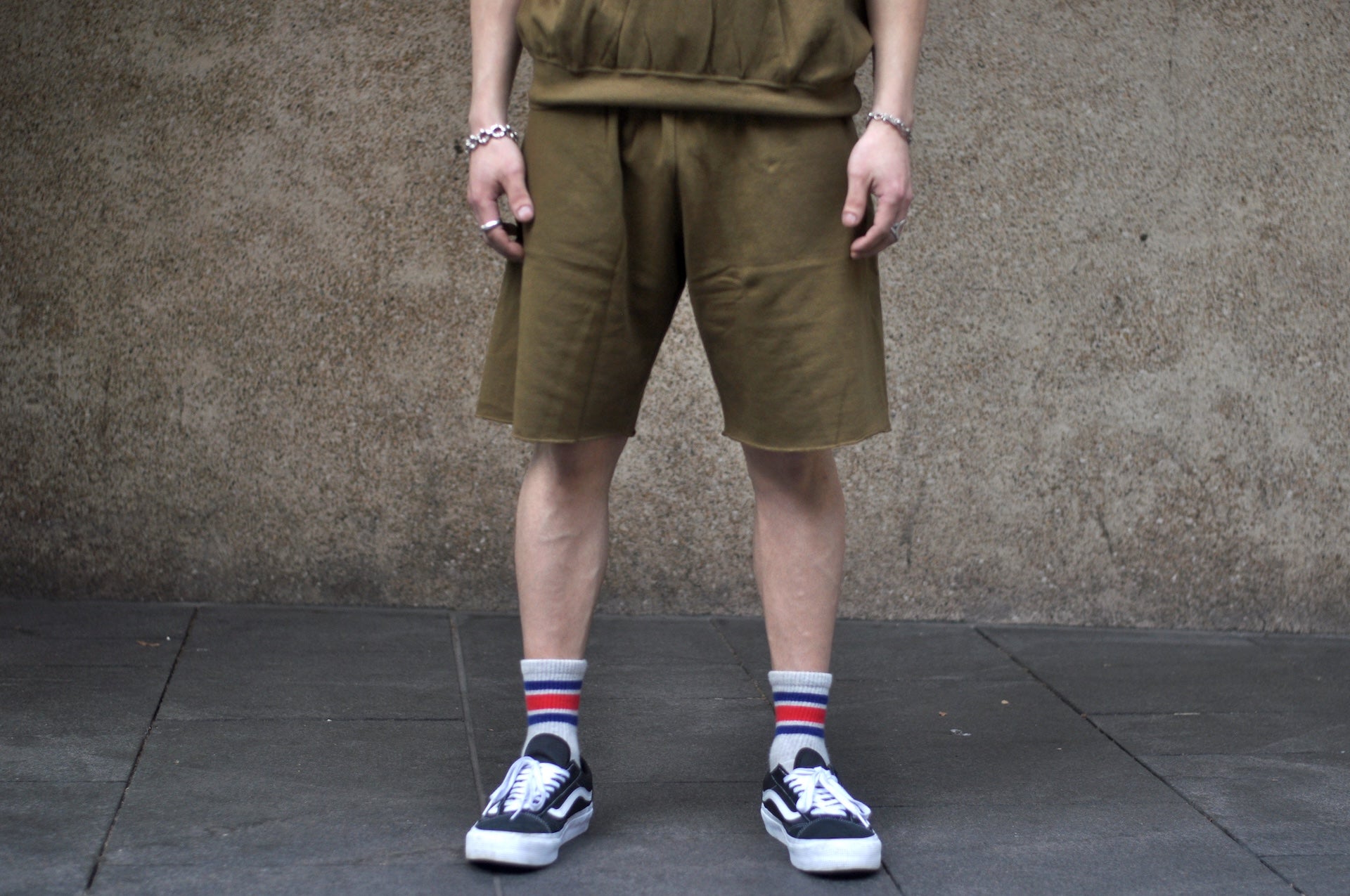 Dubble Works 9oz “Chopped” Sweat Shorts (Khaki)