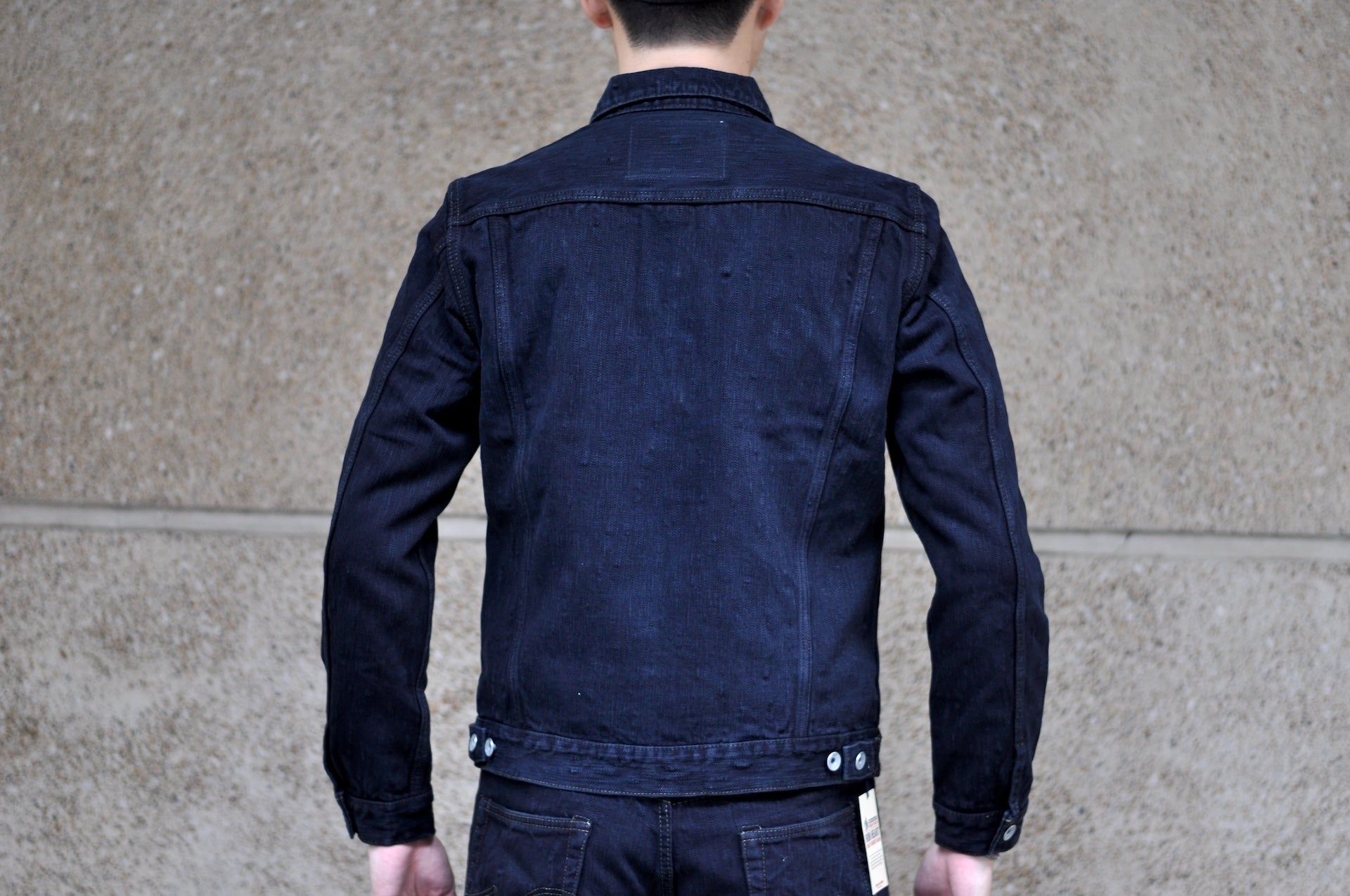 Iron Heart 16oz Black Overdyed Slubby Type 3 Denim Jacket