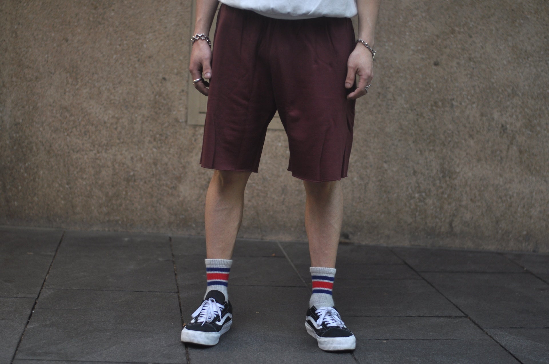 Dubble Works 9oz “Chopped” Sweat Shorts (Bordeaux)