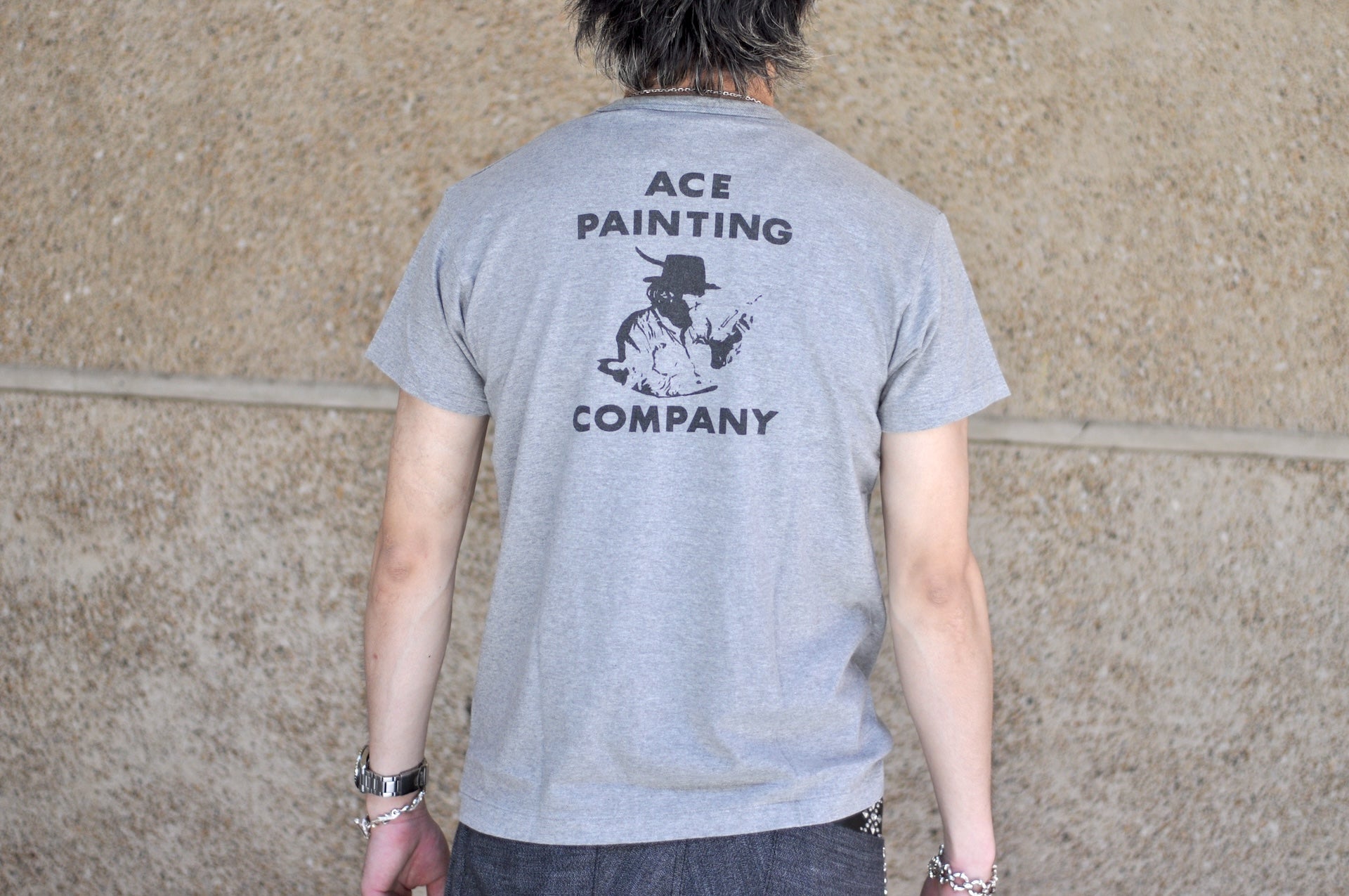 Warehouse 5oz "Pig Roast" Tubular Tee (Heather Grey)