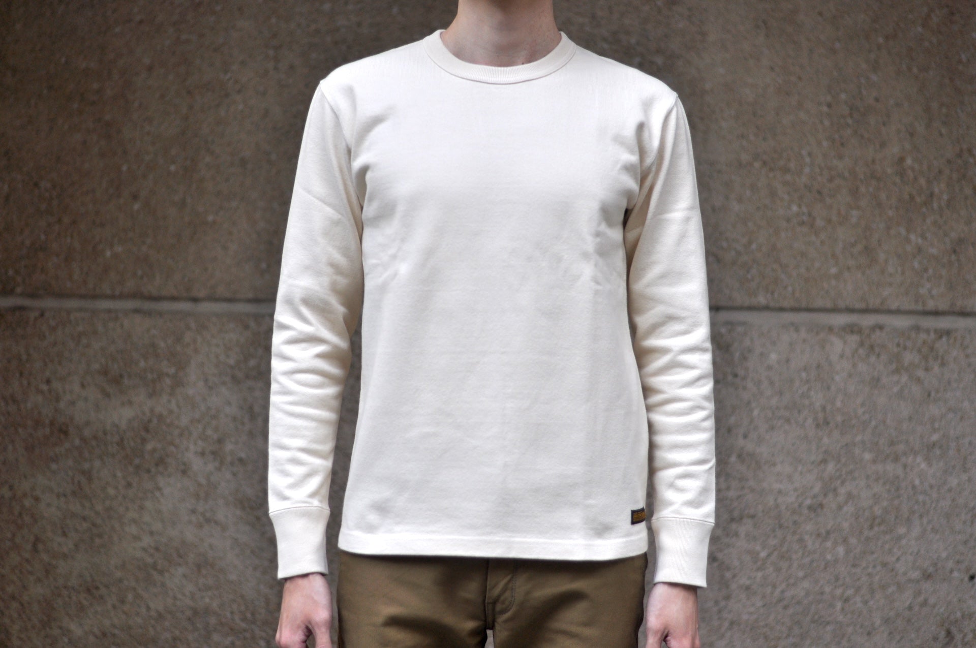 Iron Heart 11oz Cotton Knit L/S Crew Neck Sweater (Cream)