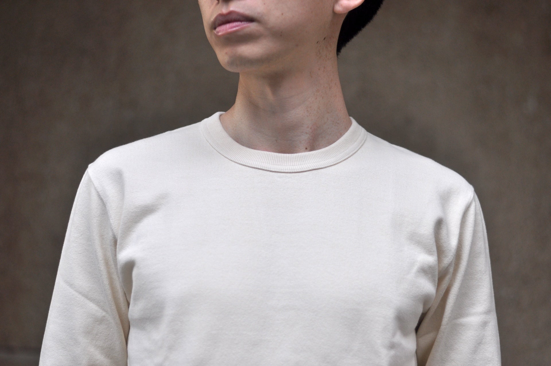 Iron Heart 11oz Cotton Knit L/S Crew Neck Sweater (Cream)