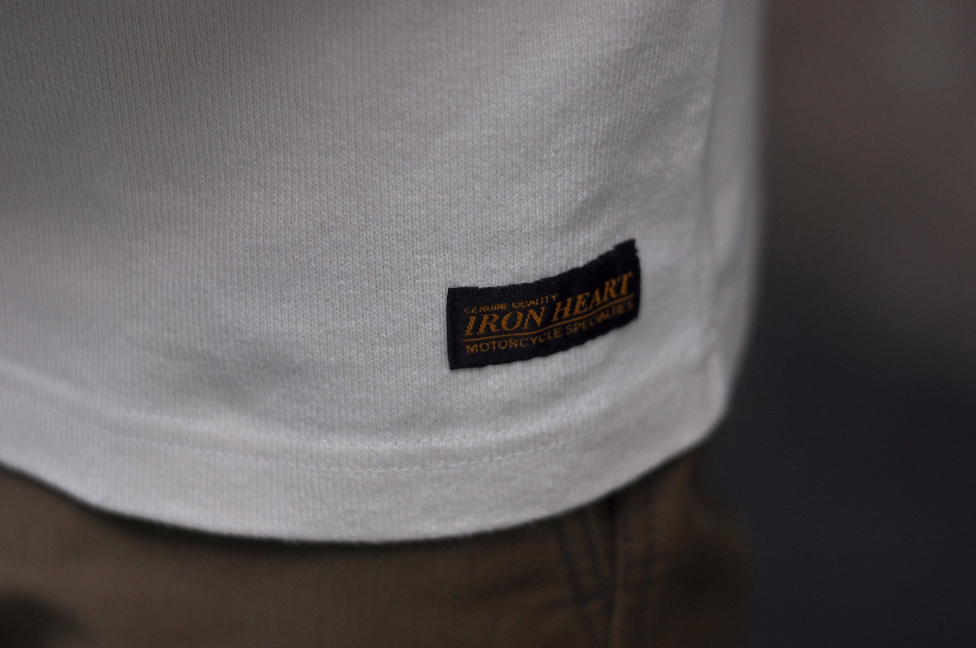 Iron Heart 11oz Cotton Knit L/S Crew Neck Sweater (Cream)