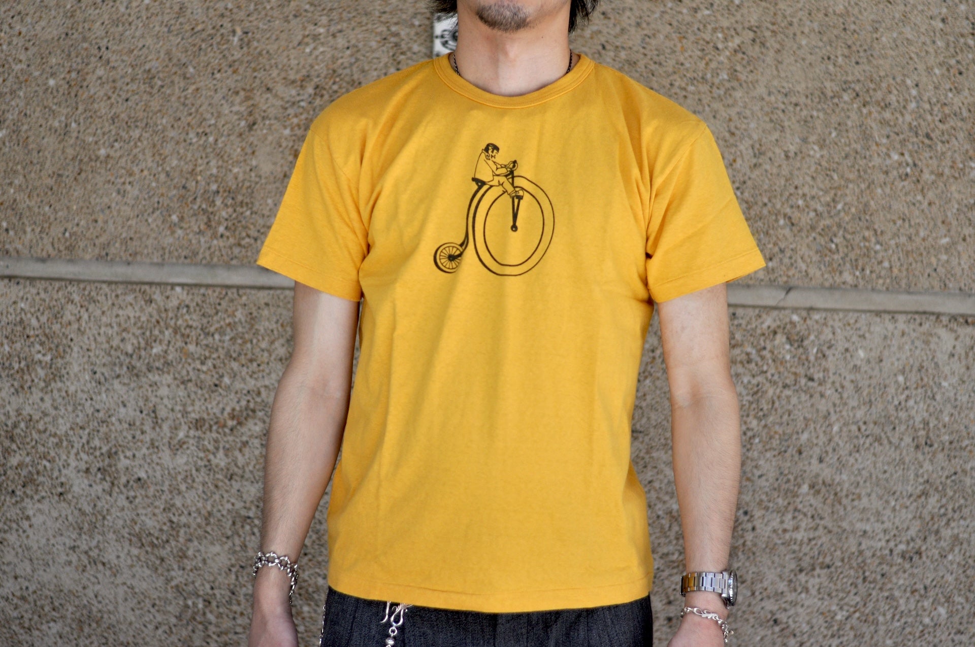 Warehouse 5oz "High Wheel Bike" Tubular Tee (Yellow)