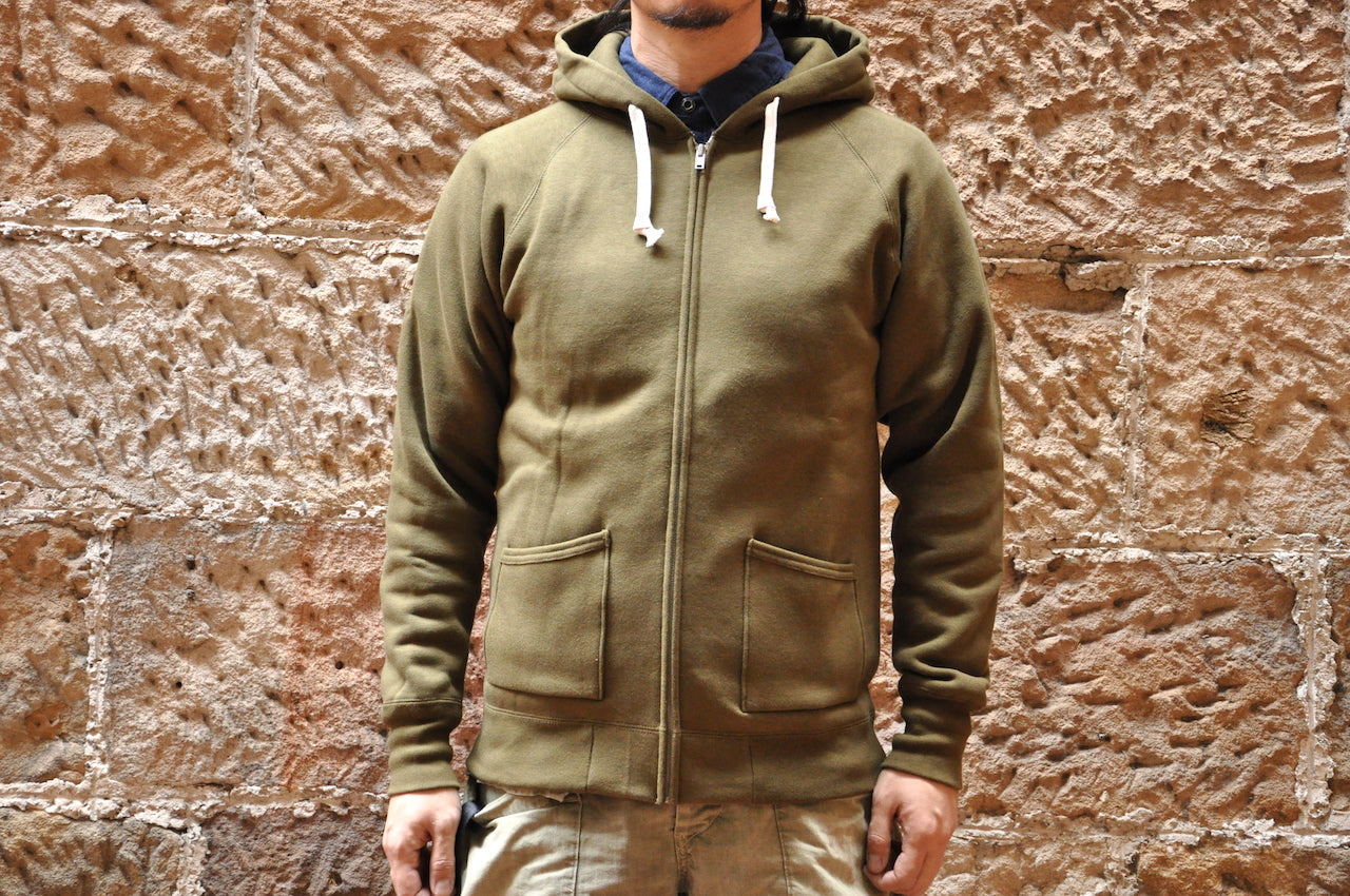 The Strike Gold X CORLECTION 12oz Loopwheeled Hoody (Vintage Olive)