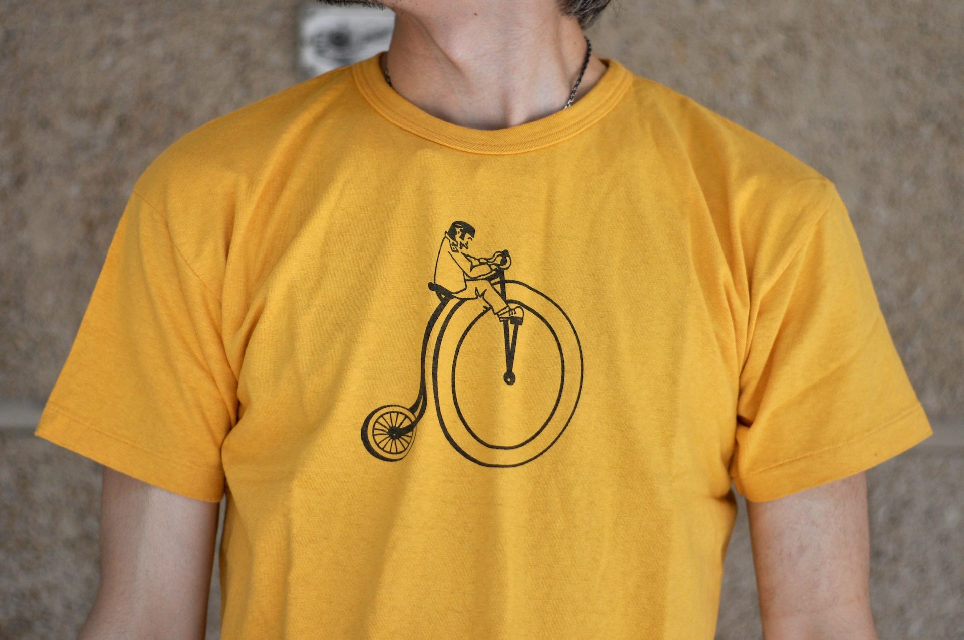 Warehouse 5oz "High Wheel Bike" Tubular Tee (Yellow)