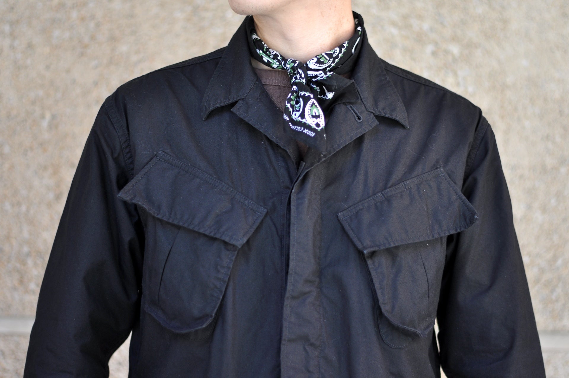 BONCOURA 'All-Seasons' Poplin Fatigue Jacket (Black)