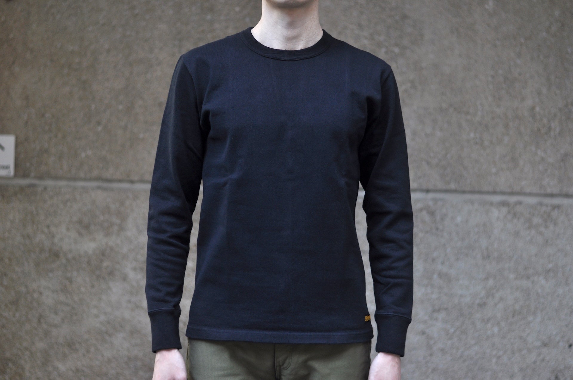 Iron Heart 11oz Cotton Knit L/S Crew Neck Sweater (Black)