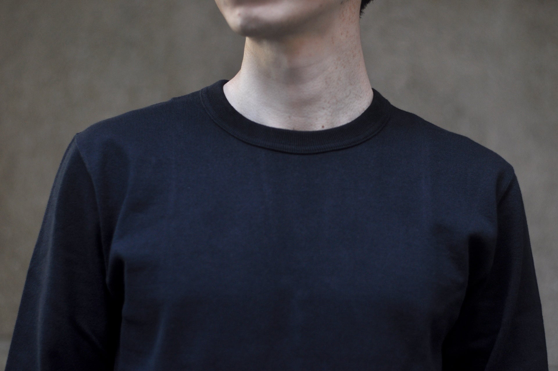 Iron Heart 11oz Cotton Knit L/S Crew Neck Sweater (Black)